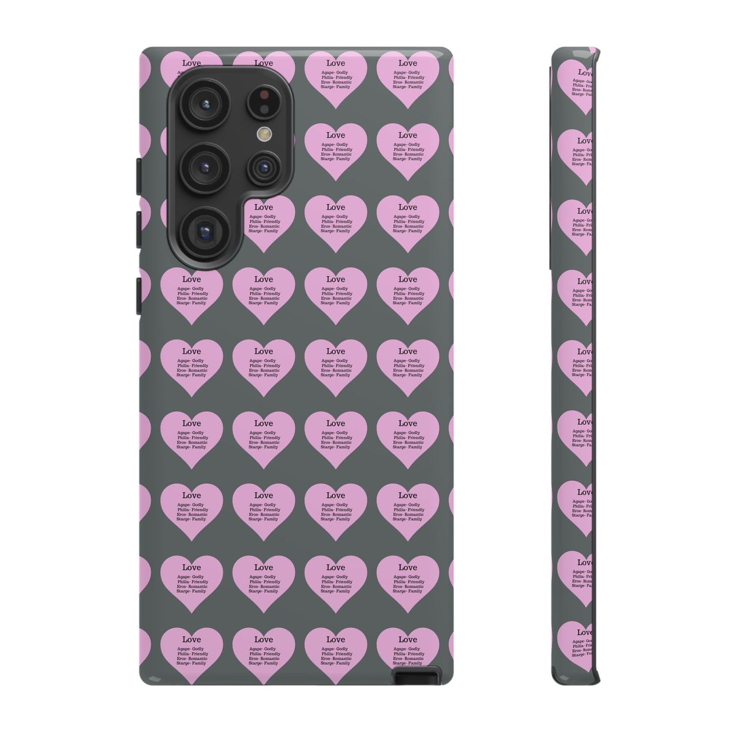 Hearts-A-Flutter Phone Case (Samsung)(Dark grey)