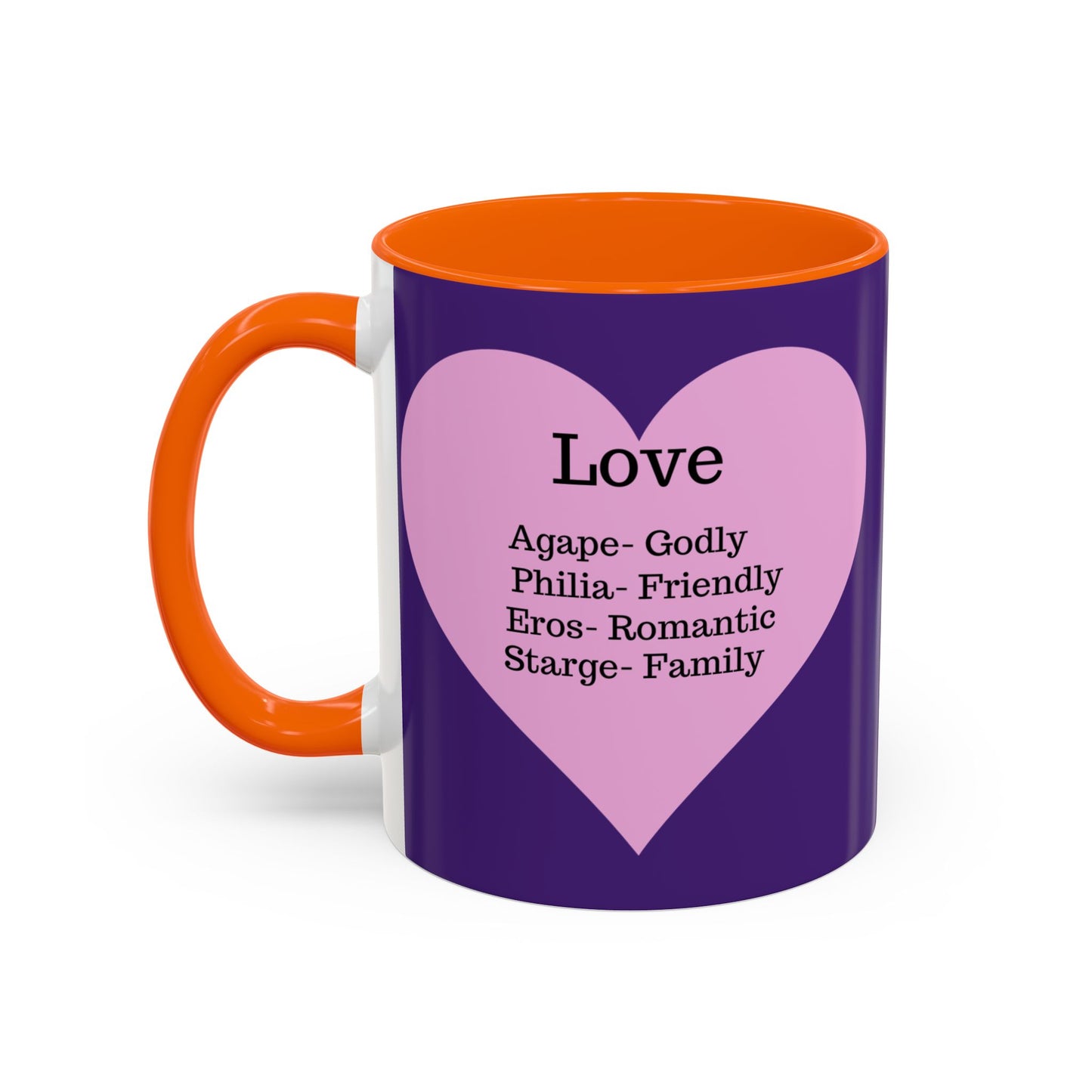 Charming Heart Accent Coffee Mug (Purple)
