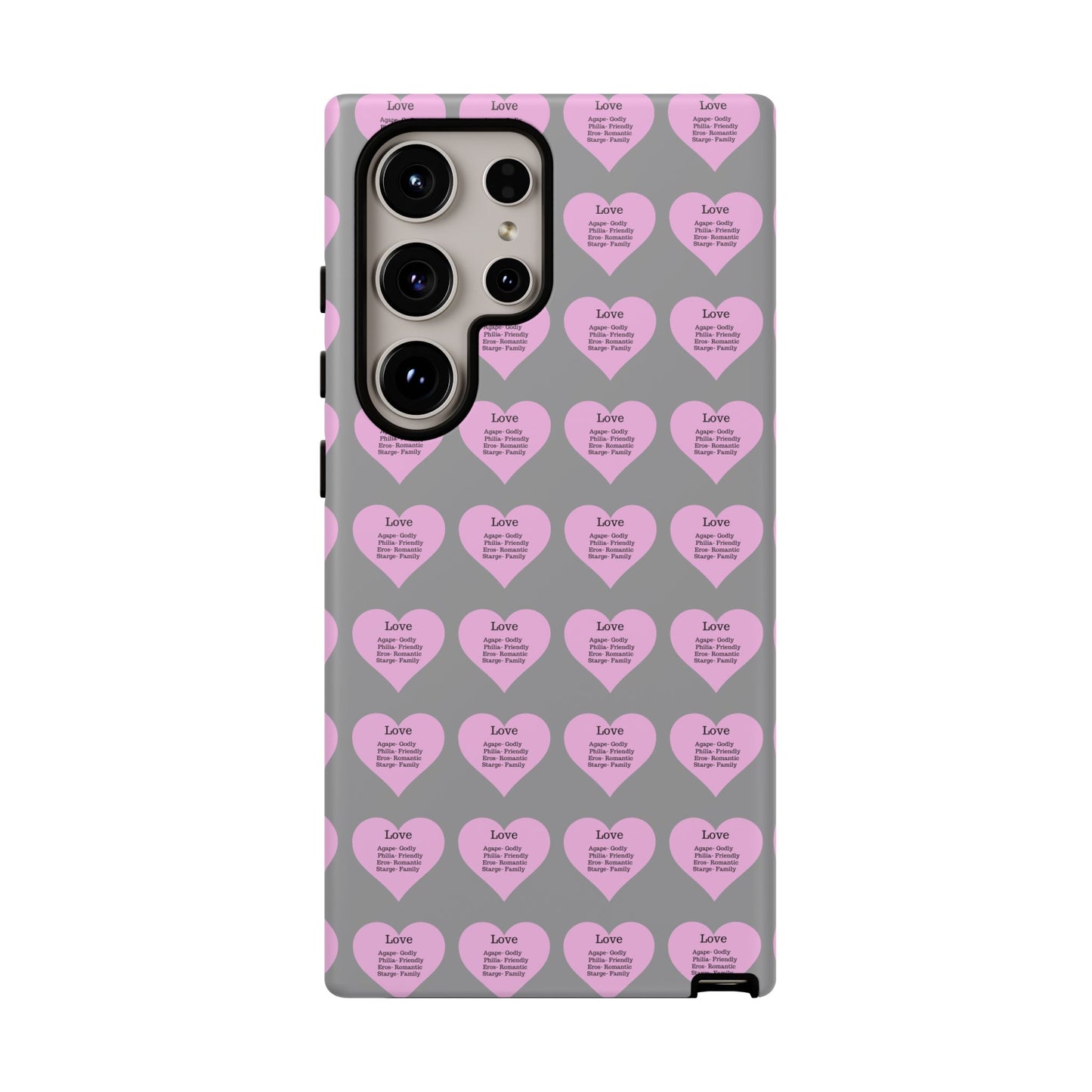 Hearts-A-Flutter Phone Case (Samsung)(Grey)