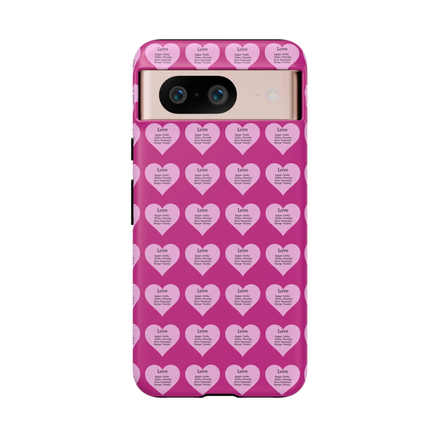 Hearts-A-Flutter Phone Case (iPhone, Google Pixel)(Pink)
