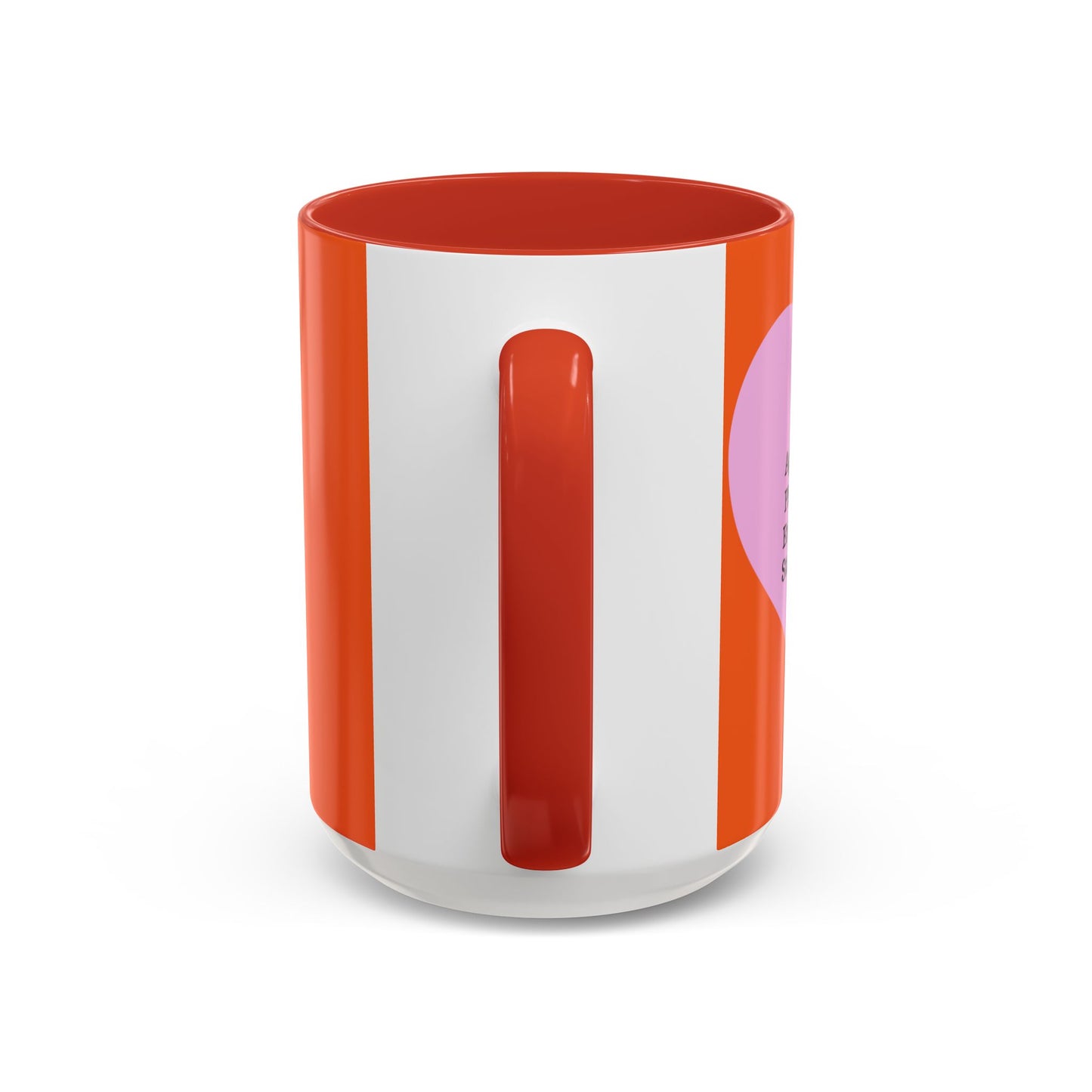 Charming Heart Accent Coffee Mug (Orange)