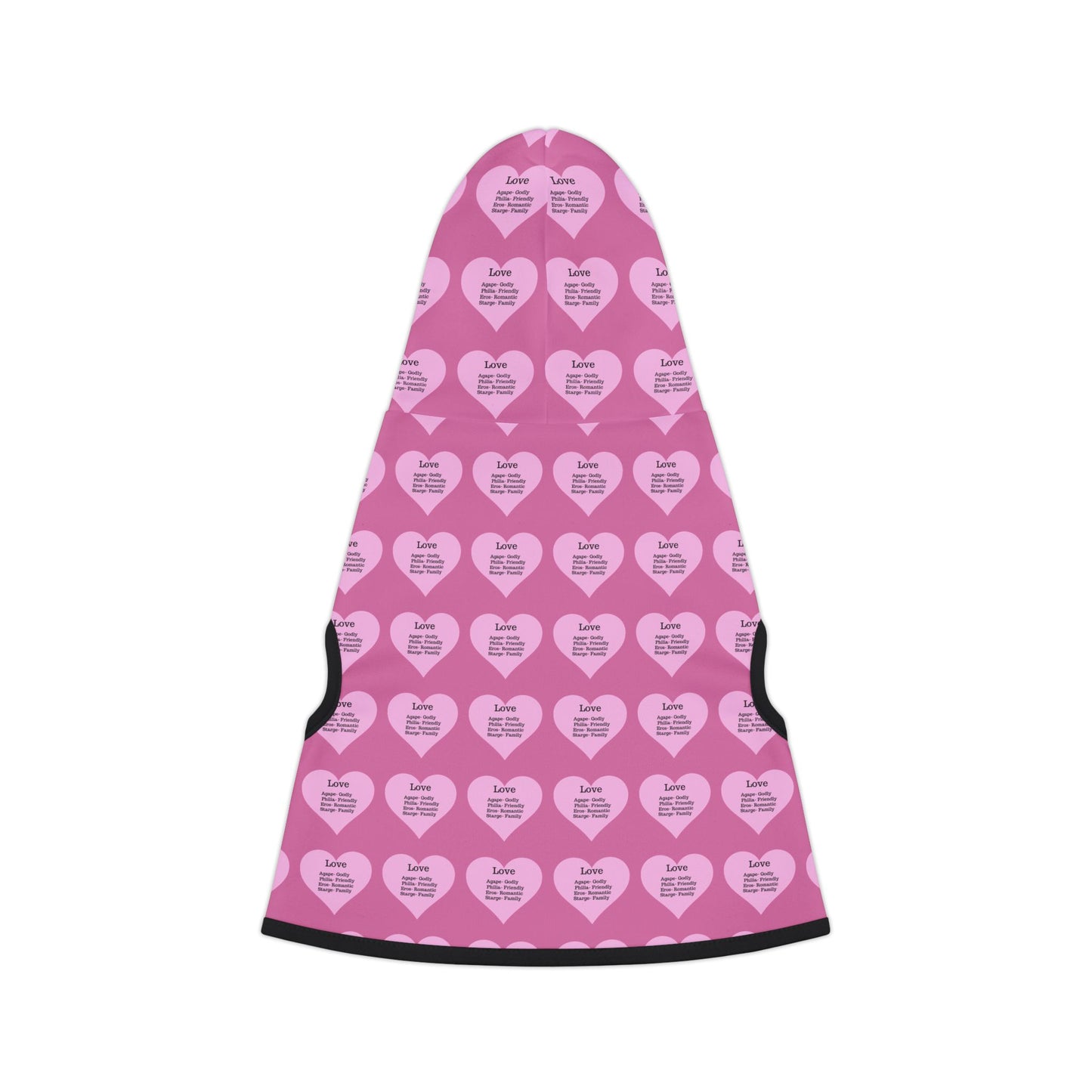 Charming Heart Pet Hoodie Pattern (Light pink)