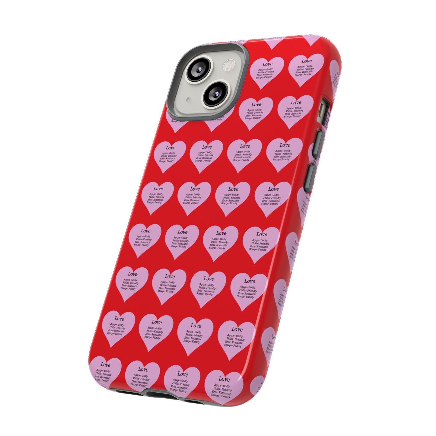 Hearts-A-Flutter Phone Case (iPhone, Google Pixel)(Red)