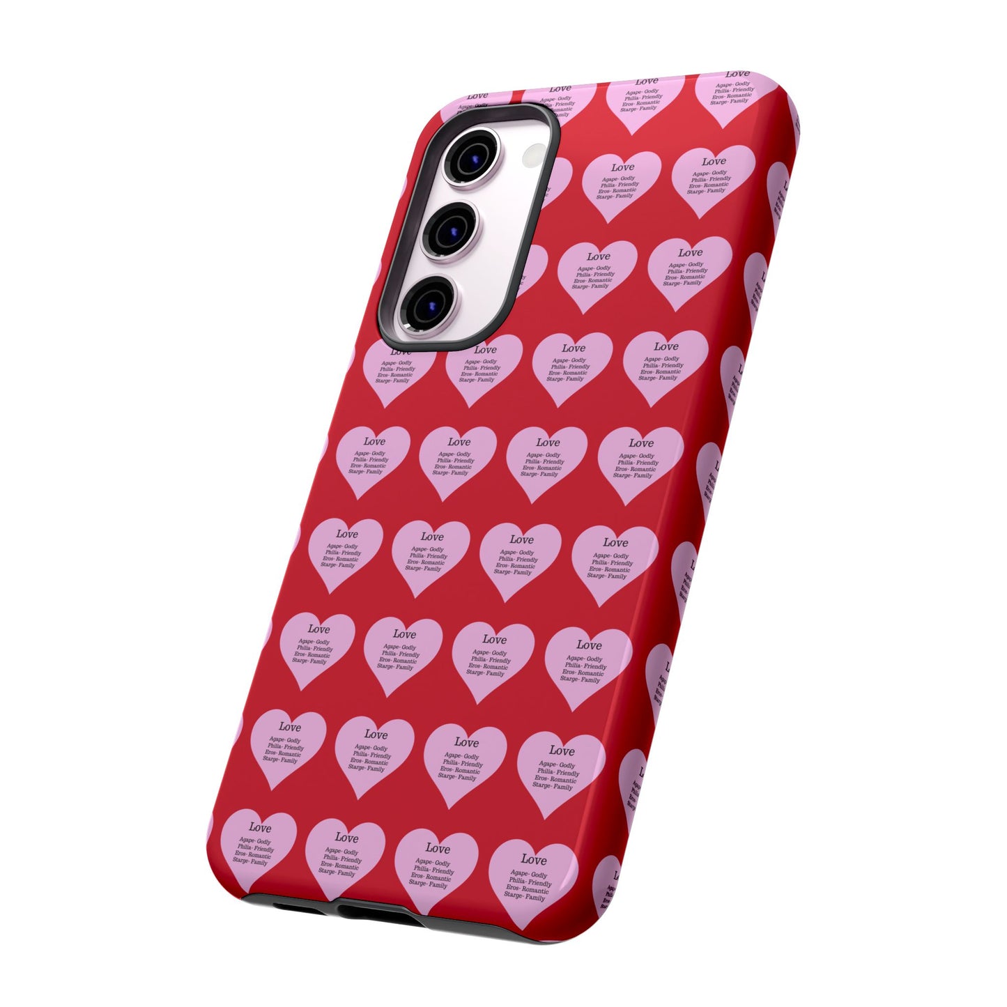 Hearts-A-Flutter Phone Case (Samsung)(Dark red)