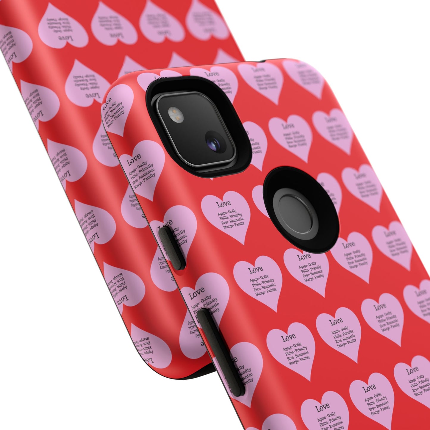 Hearts-A-Flutter Phone Case (iPhone, Google Pixel)(Red)