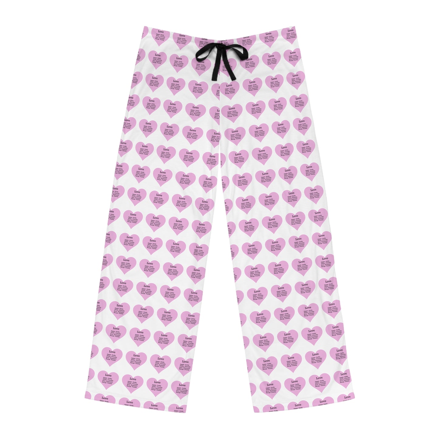 Men's All-Over Print Pajama Pants (White)