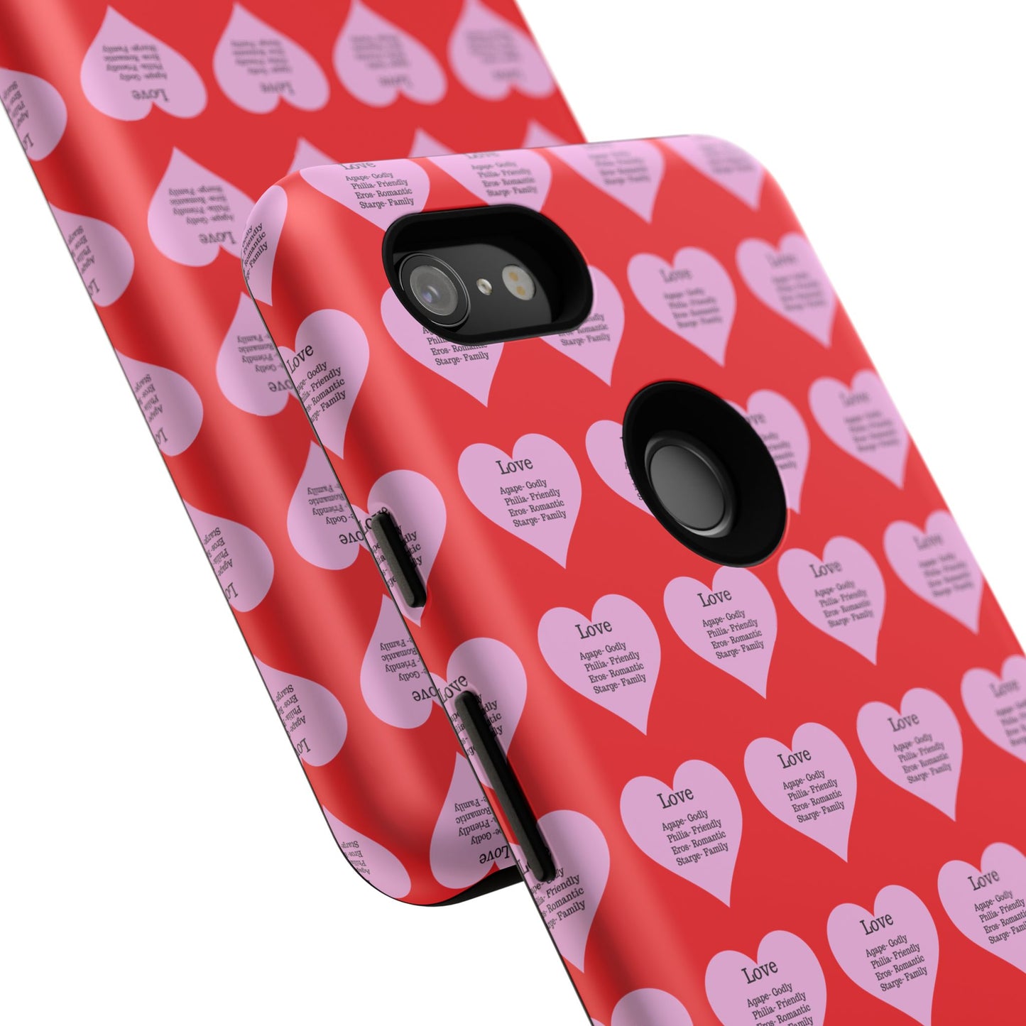 Hearts-A-Flutter Phone Case (iPhone, Google Pixel)(Red)