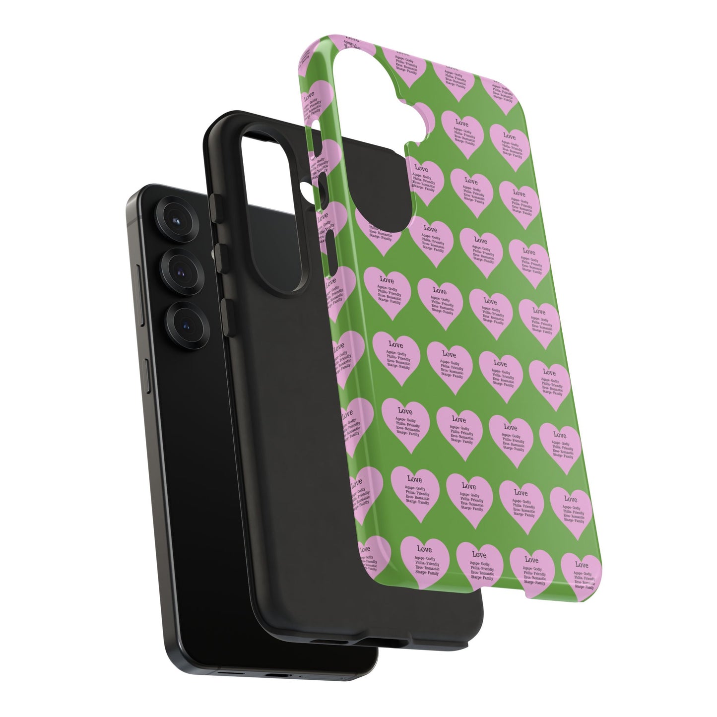 Hearts-A-Flutter Phone Case (Samsung)(Green)