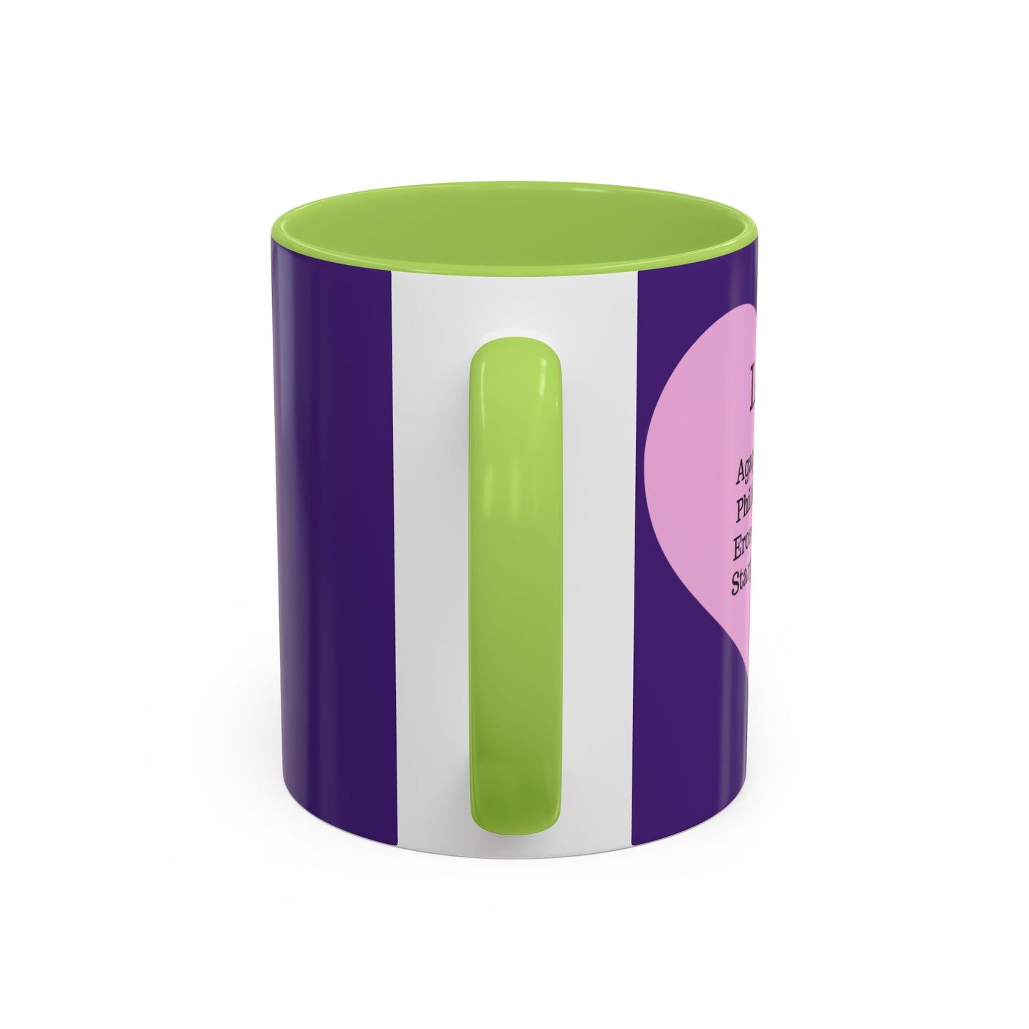 Charming Heart Accent Coffee Mug (Purple)