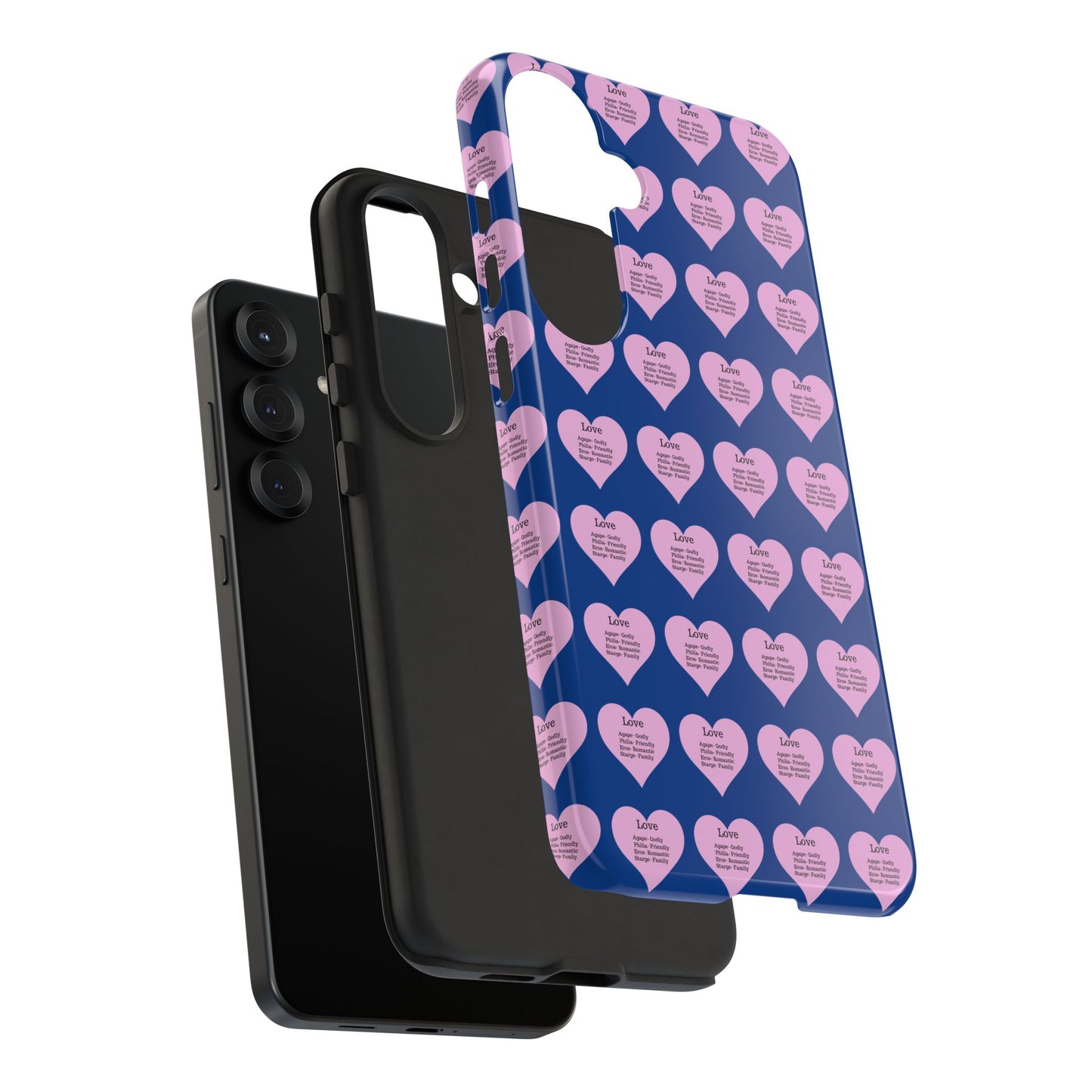 Hearts-A-Flutter Phone Case (Samsung)(Dark blue)