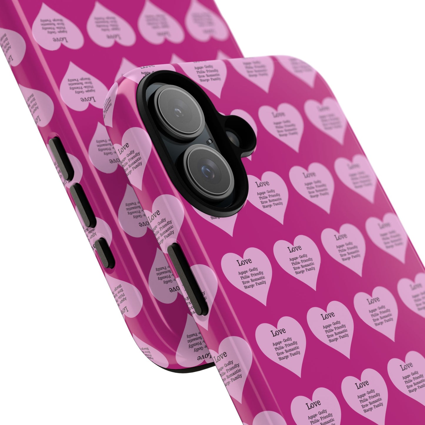 Hearts-A-Flutter Phone Case (iPhone, Google Pixel)(Pink)