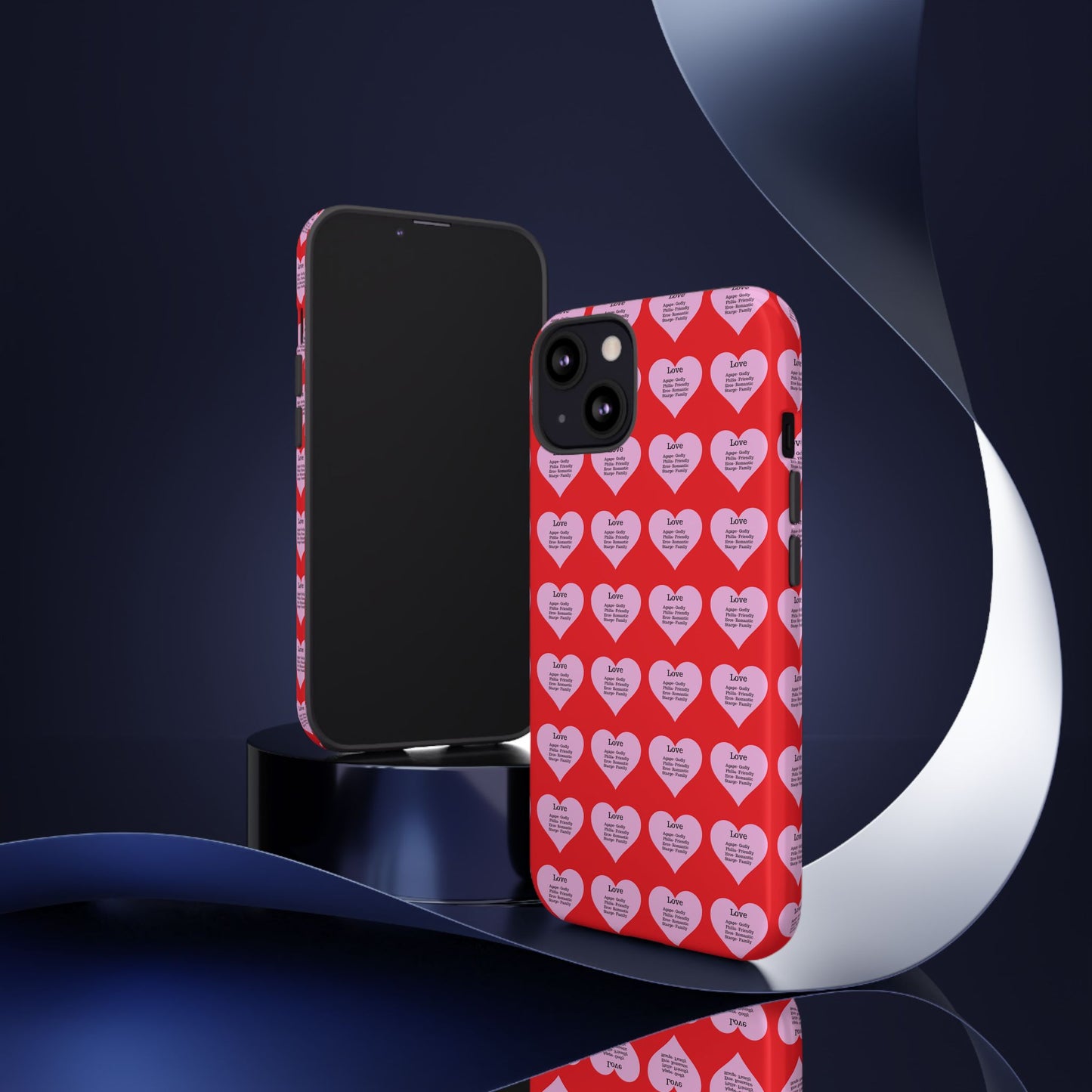 Hearts-A-Flutter Phone Case (iPhone, Google Pixel)(Red)