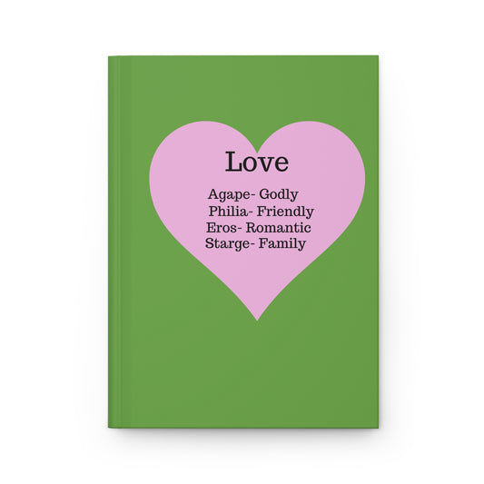 Charming Heart Hardcover Journal - Lined Pages (Green)