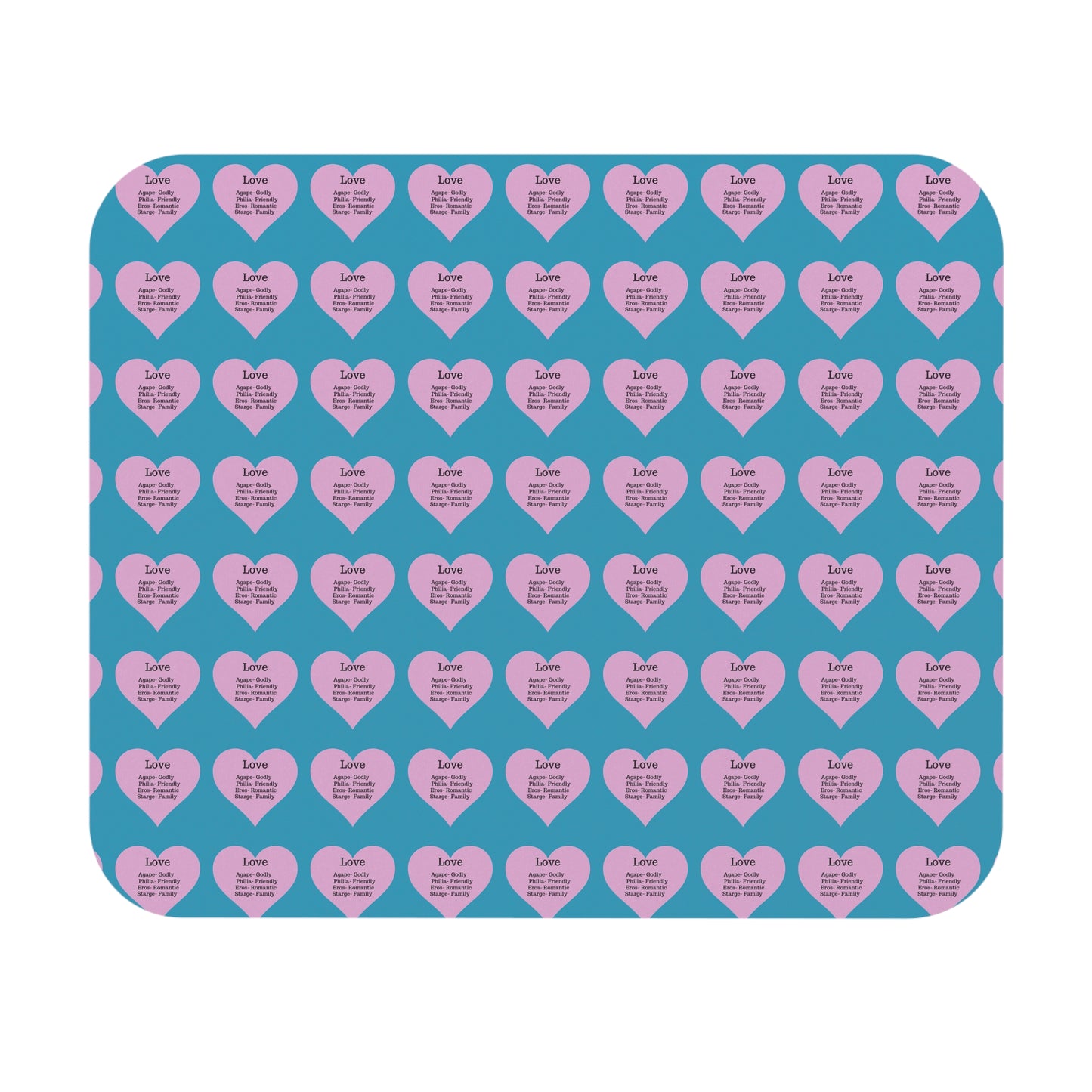 The Four Loves Mouse Pad Pattern Look (Turquoise)
