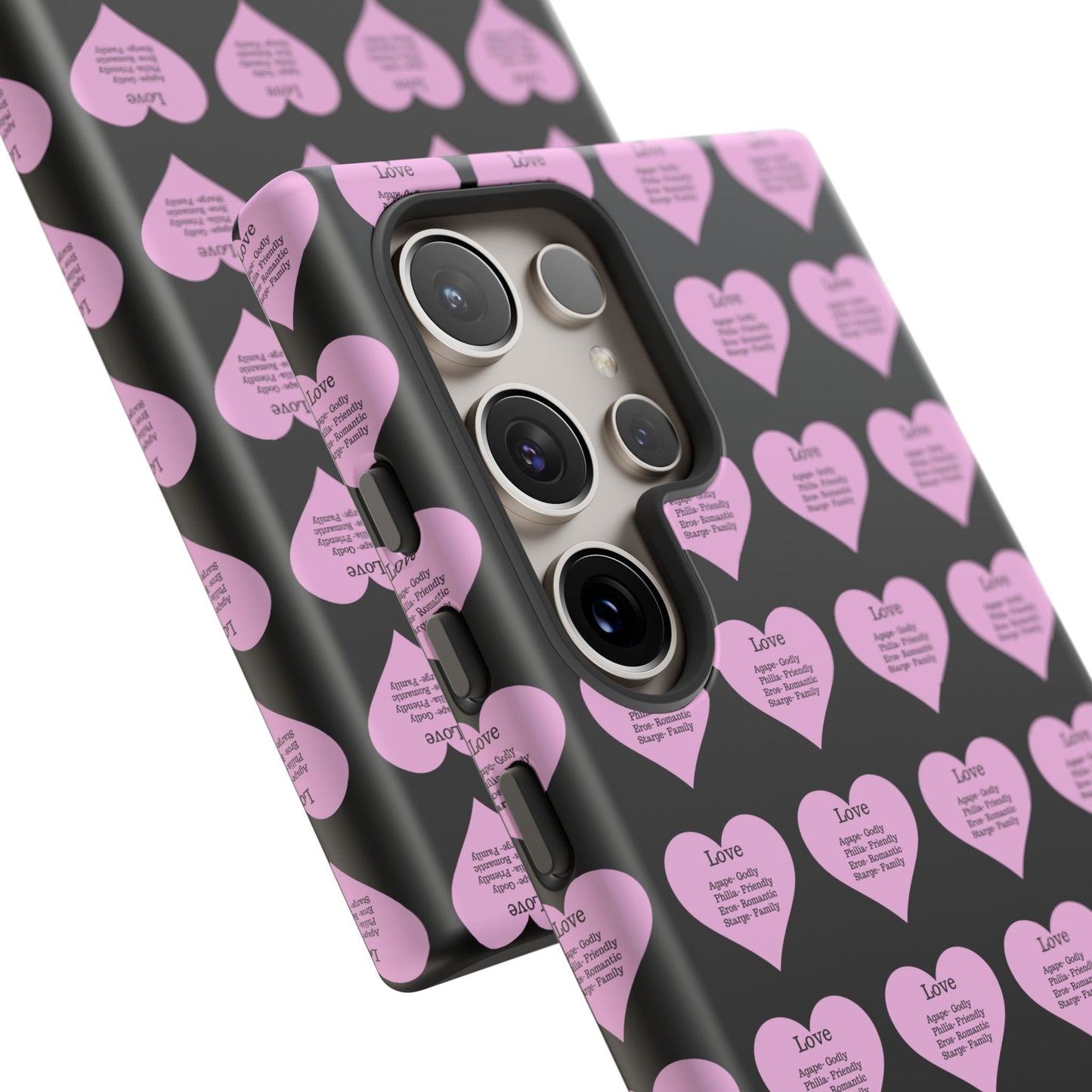 Hearts-A-Flutter Phone Case (Samsung)(Black)