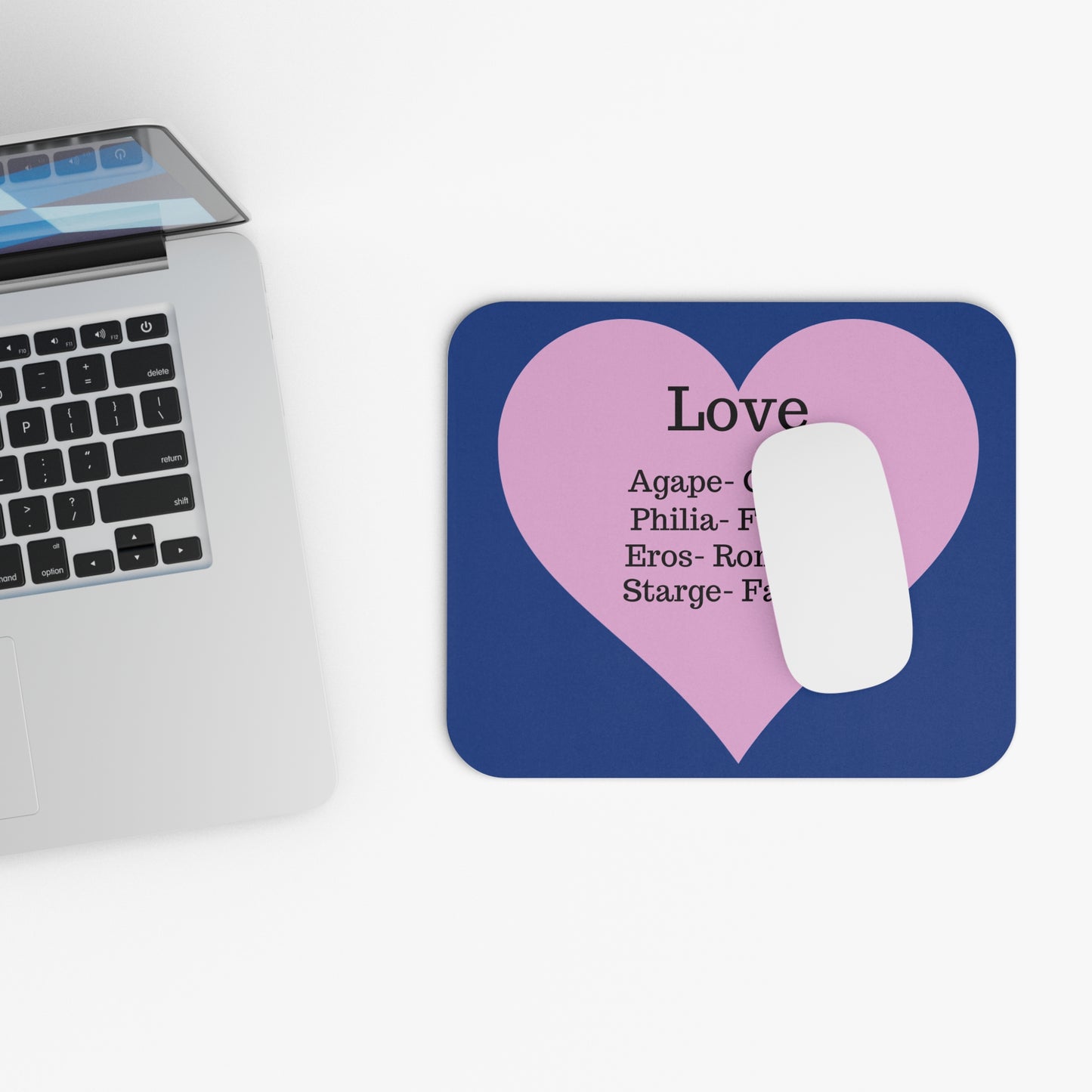The Four Loves Mouse Pad (Dark blue)