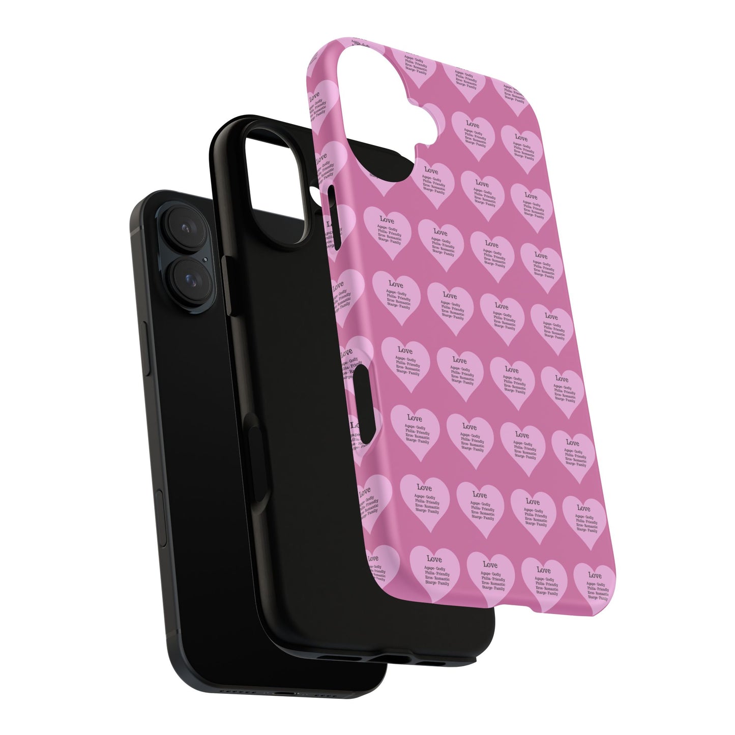 Hearts-A-Flutter Phone Case (iPhone, Google Pixel)(Light pink)