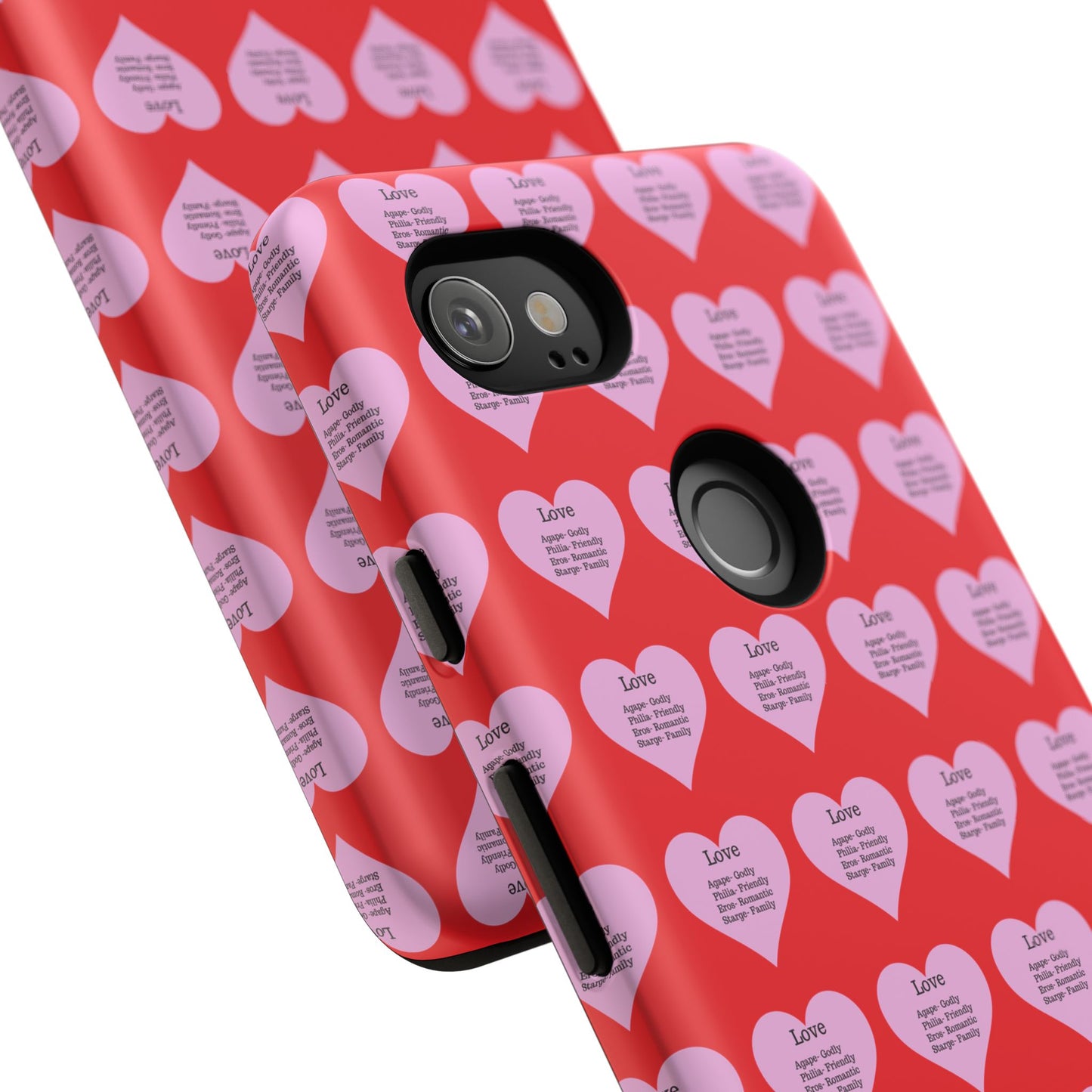Hearts-A-Flutter Phone Case (iPhone, Google Pixel)(Red)