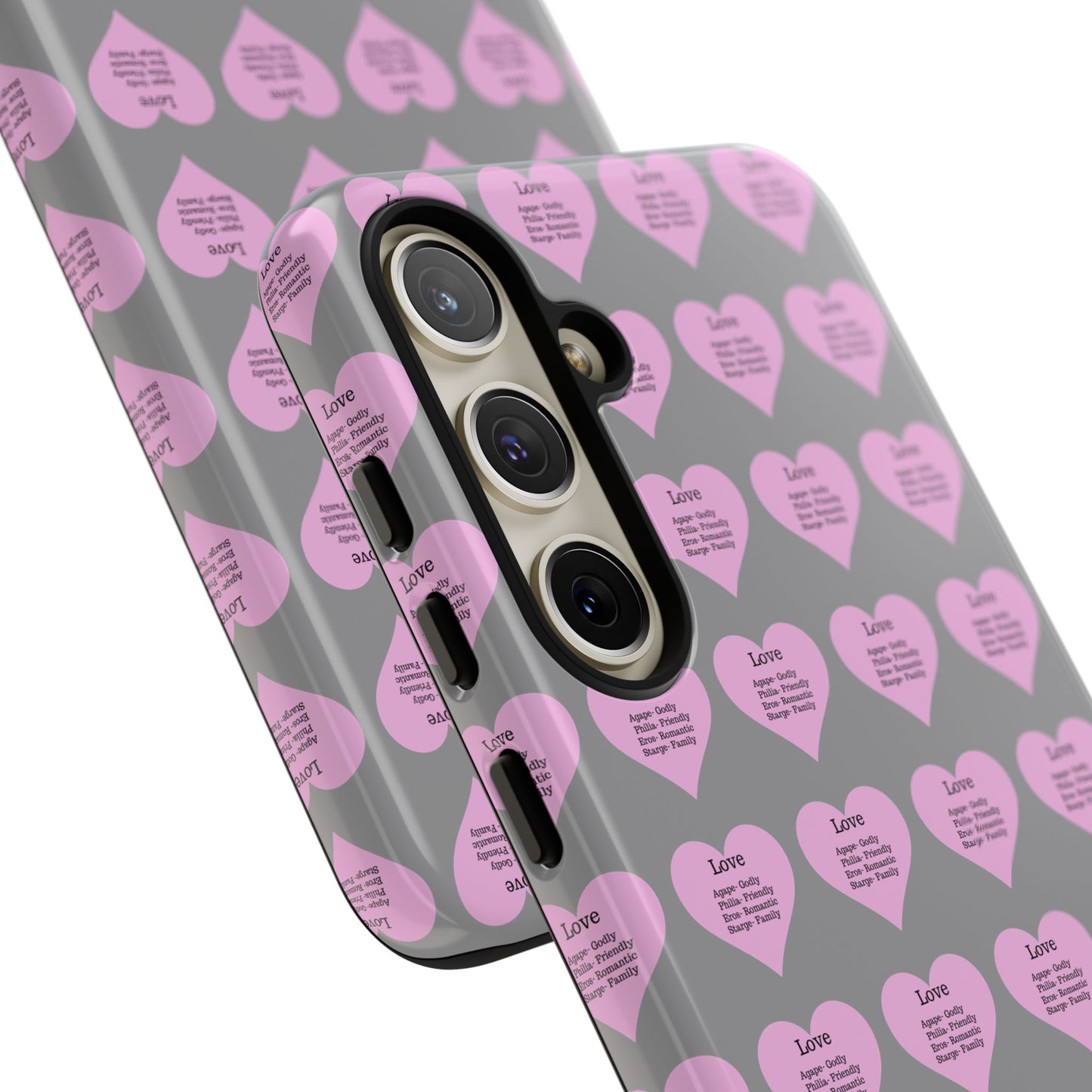 Hearts-A-Flutter Phone Case (Samsung)(Grey)