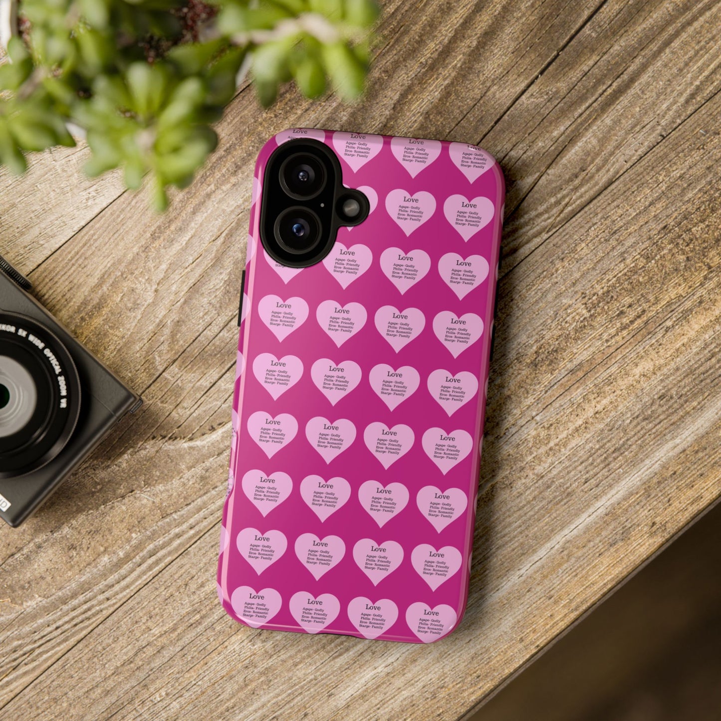 Hearts-A-Flutter Phone Case (iPhone, Google Pixel)(Pink)