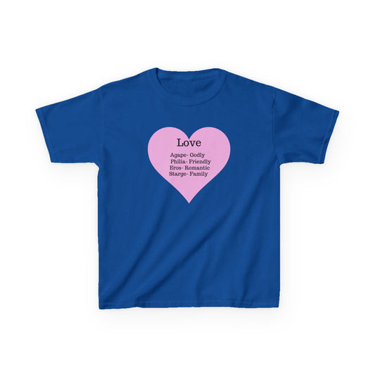The Meaning of Love Kids T-Shirt | Heart Graphic Tee