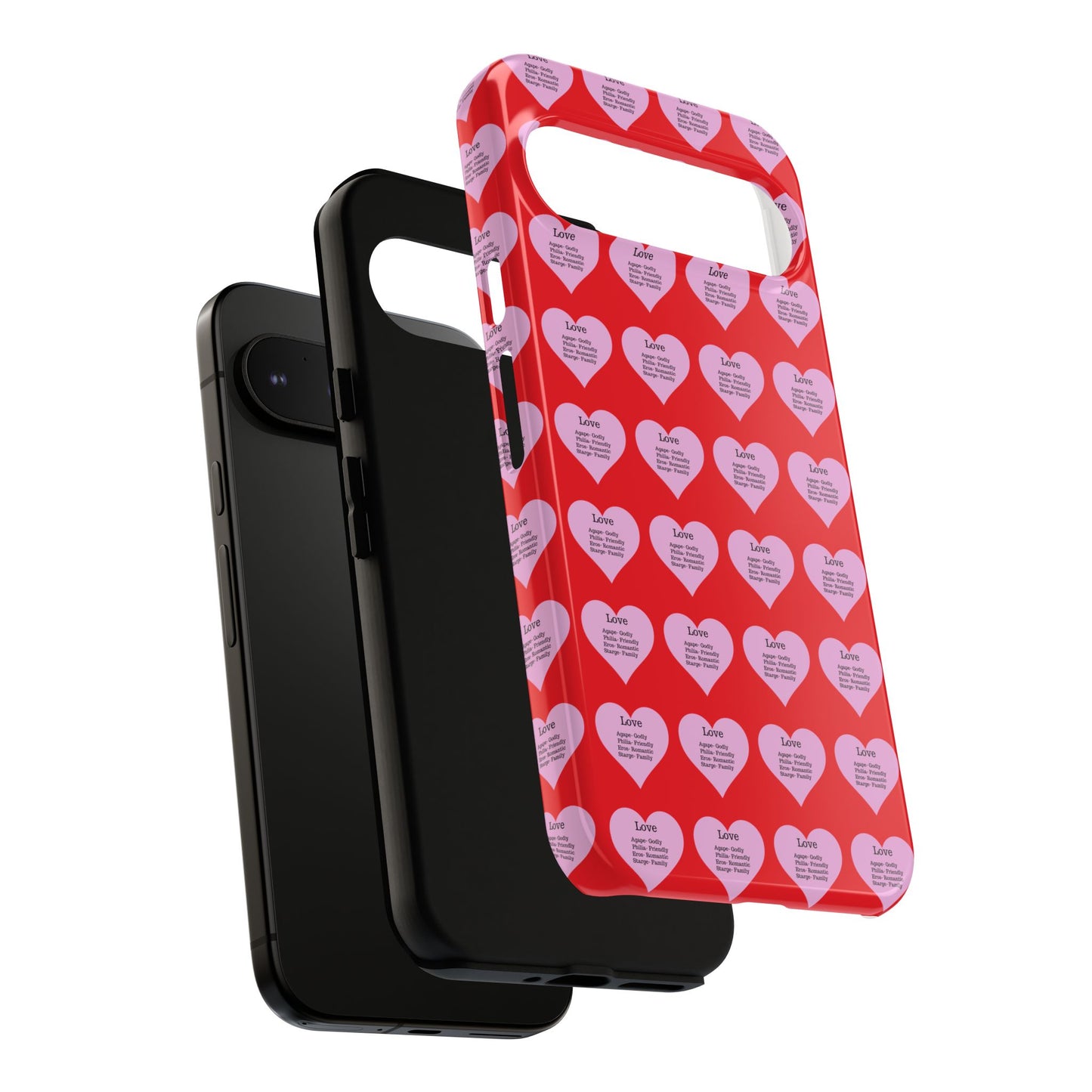 Hearts-A-Flutter Phone Case (iPhone, Google Pixel)(Red)