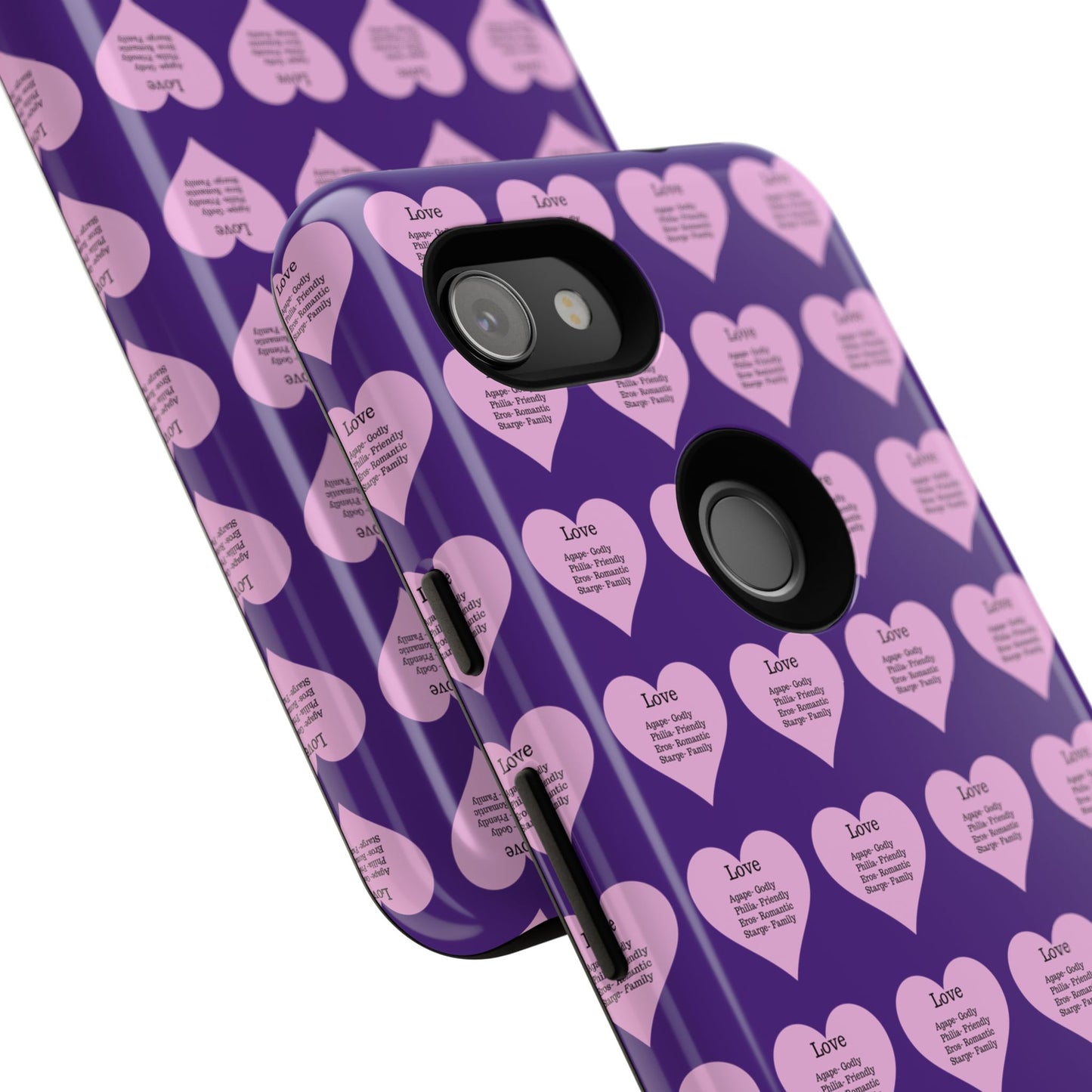 Hearts-A-Flutter Phone Case (iPhone, Google Pixel)(Purple)