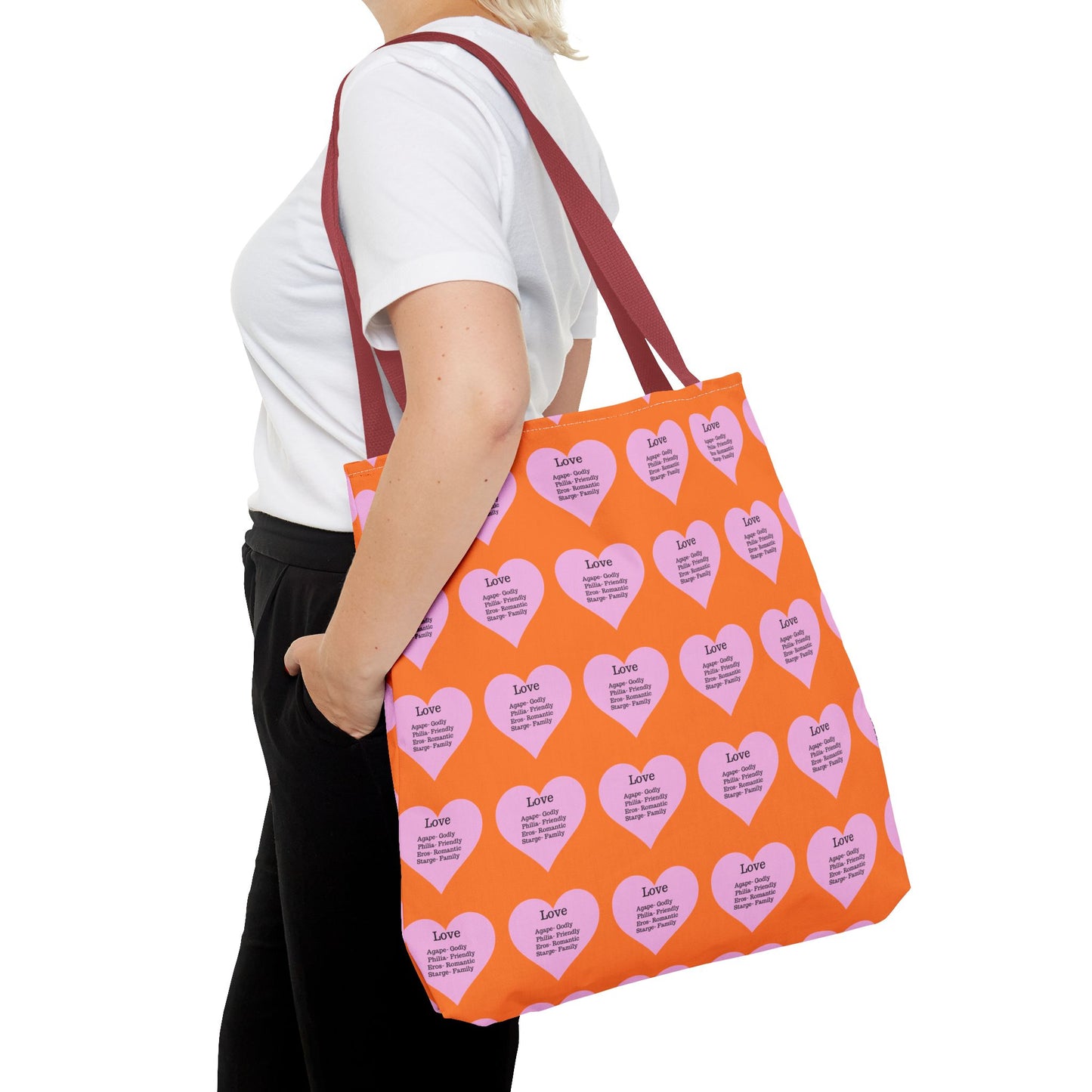 Pink Hearts Tote Bag (Crusta)