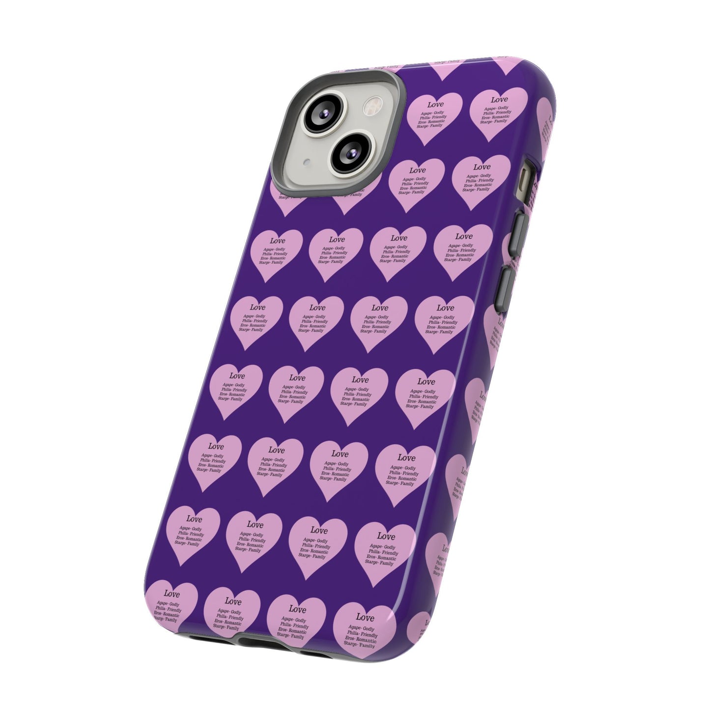 Hearts-A-Flutter Phone Case (iPhone, Google Pixel)(Purple)