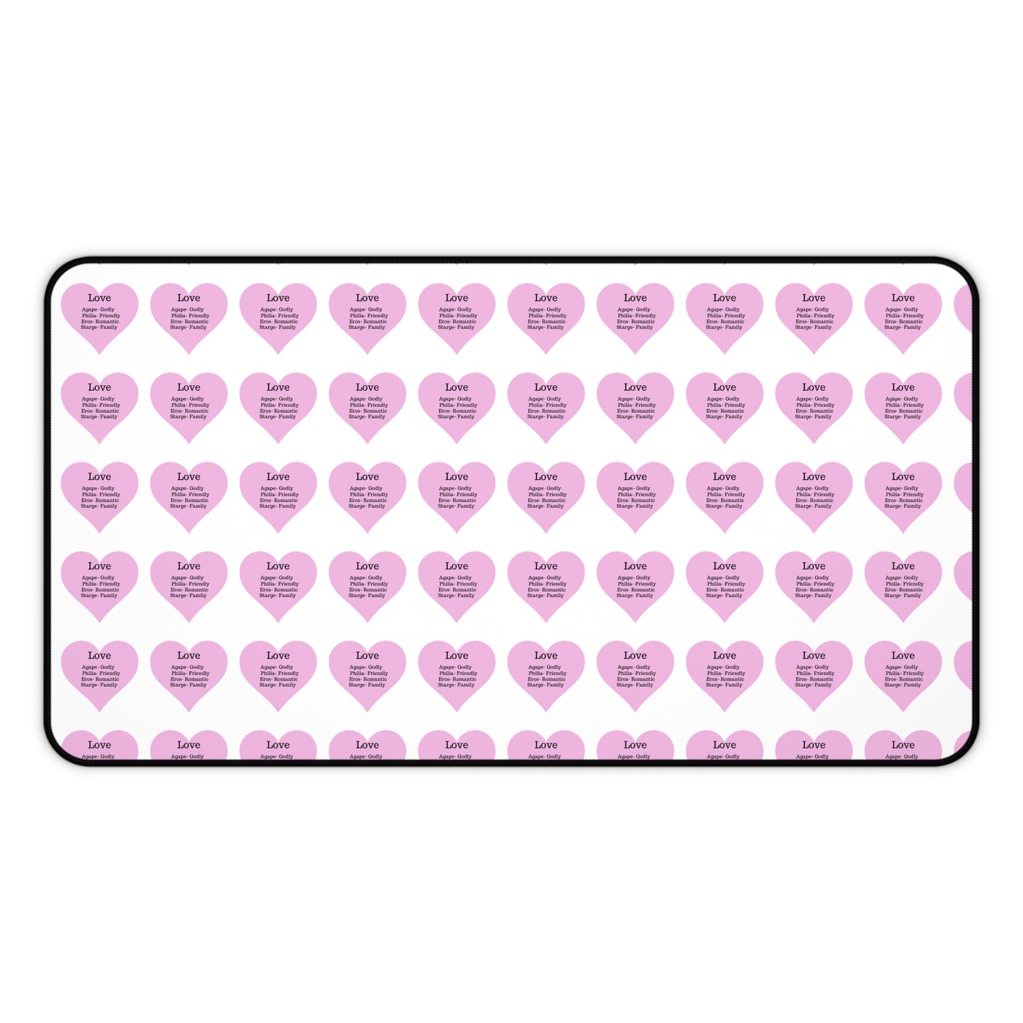 Love Hearts Desk Mat (White)