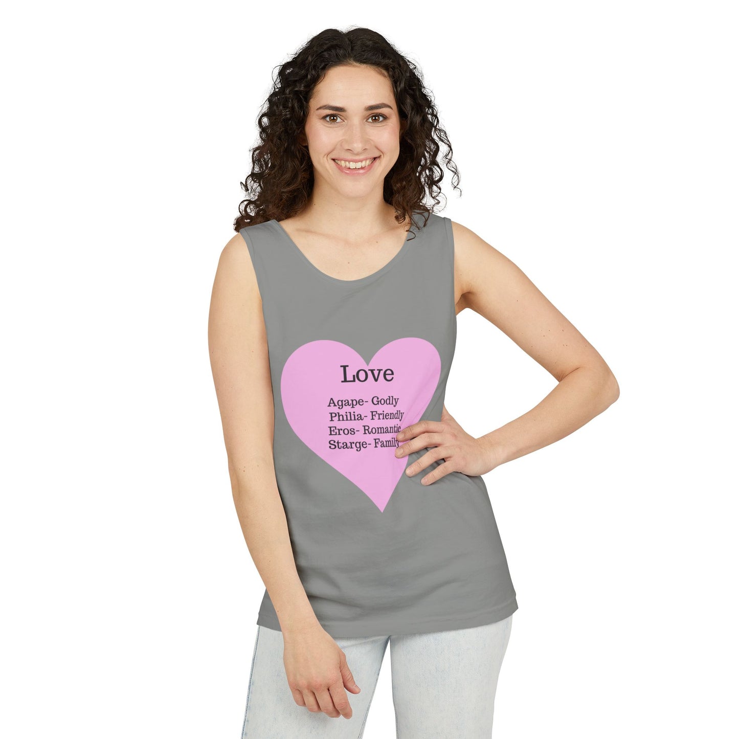 Unisex "Love" Definitions Garment-Dyed Tank Top