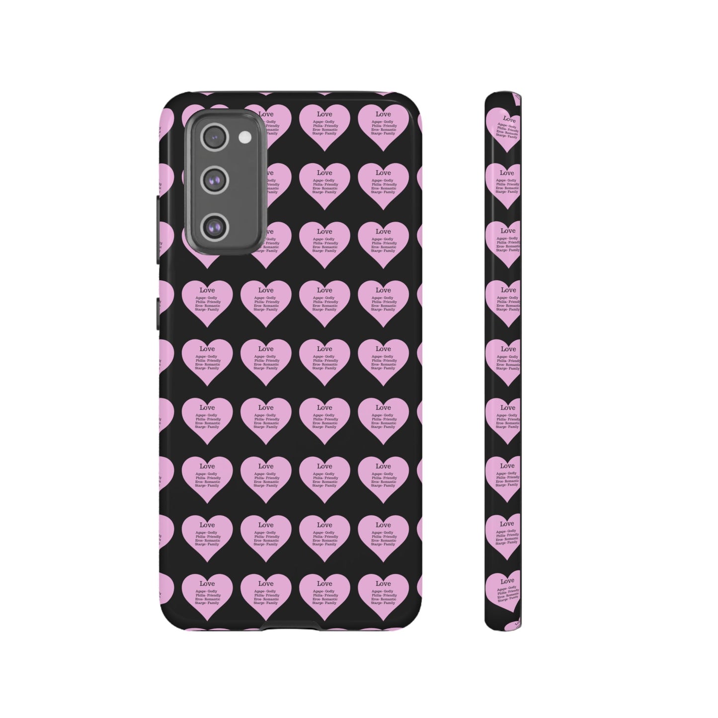 Hearts-A-Flutter Phone Case (Samsung)(Black)