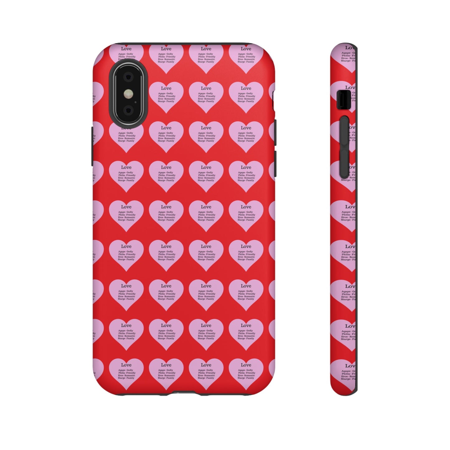 Hearts-A-Flutter Phone Case (iPhone, Google Pixel)(Red)