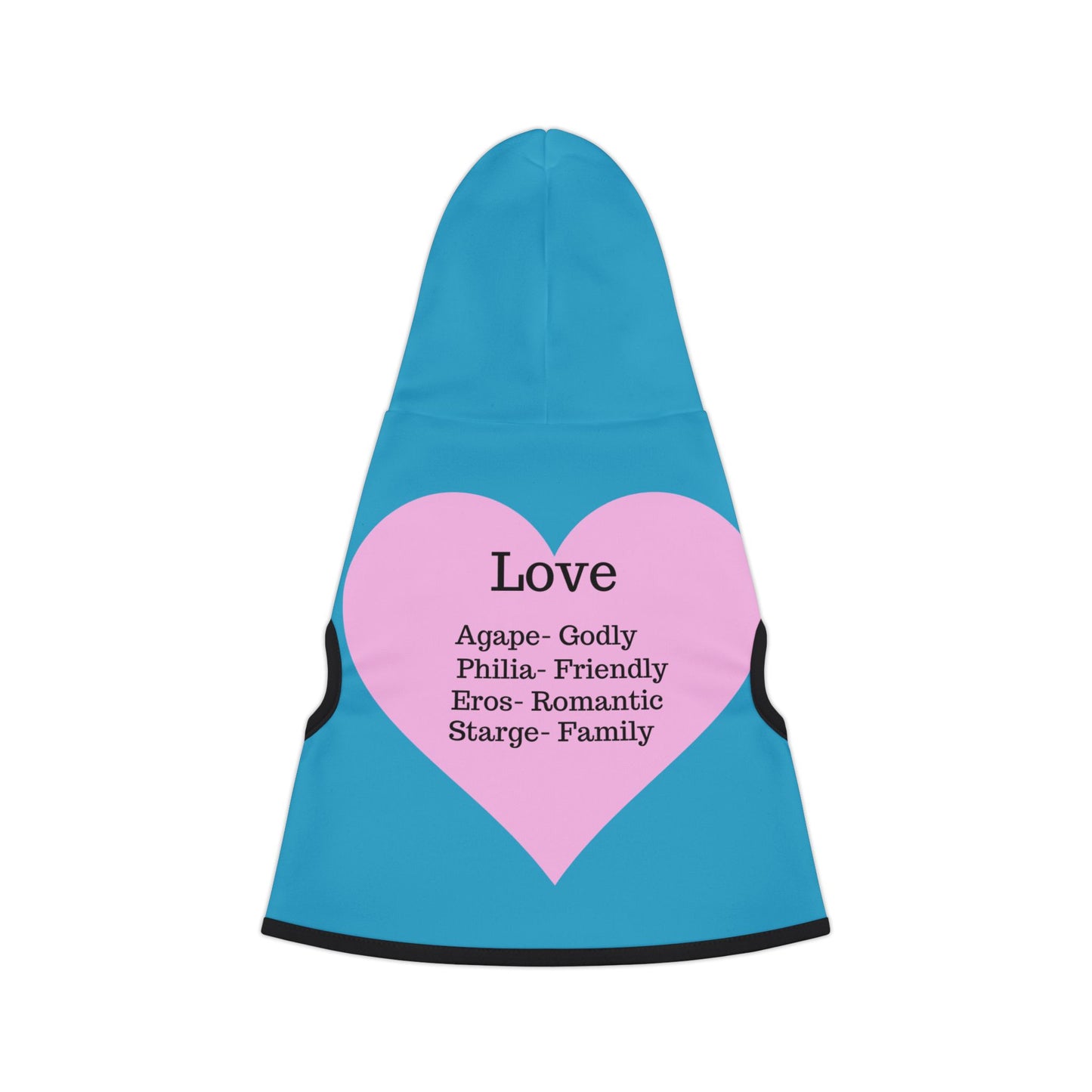 Charming Heart Pet Hoodie (Turquoise)