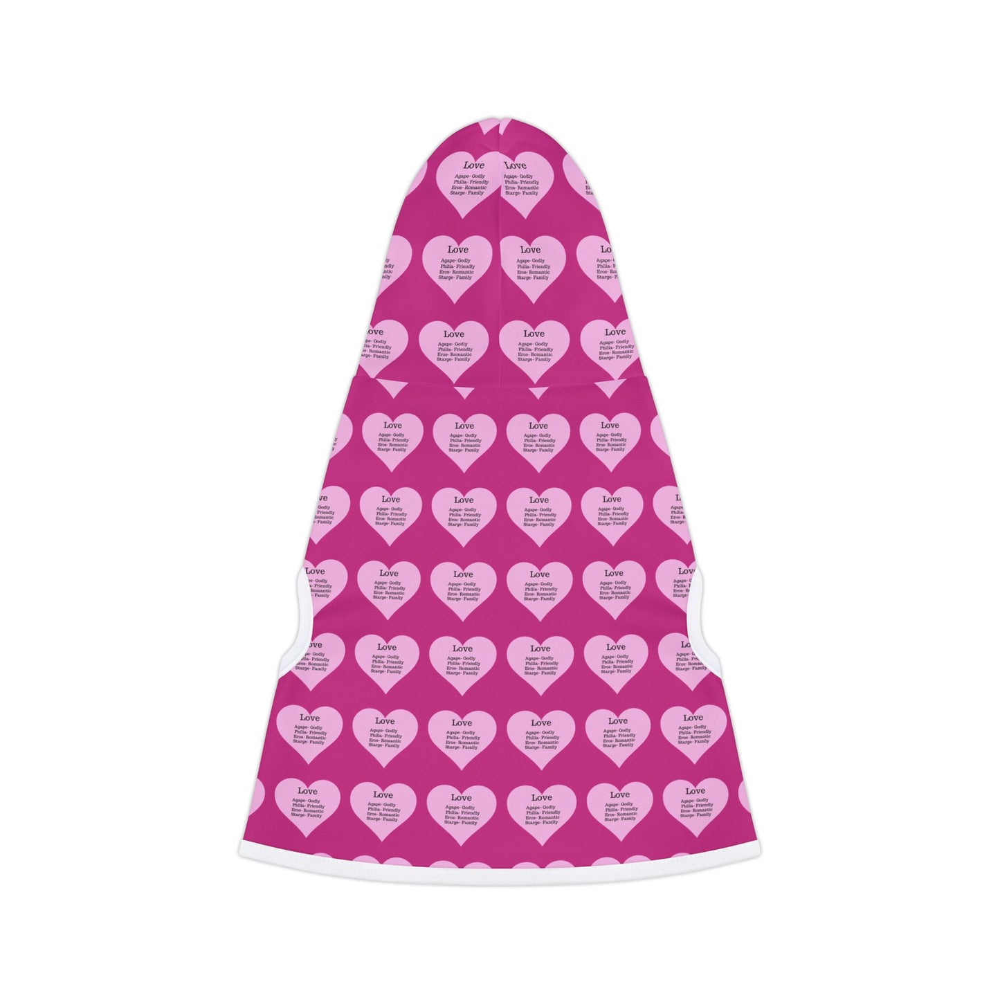 Charming Heart Pet Hoodie Pattern (Pink)