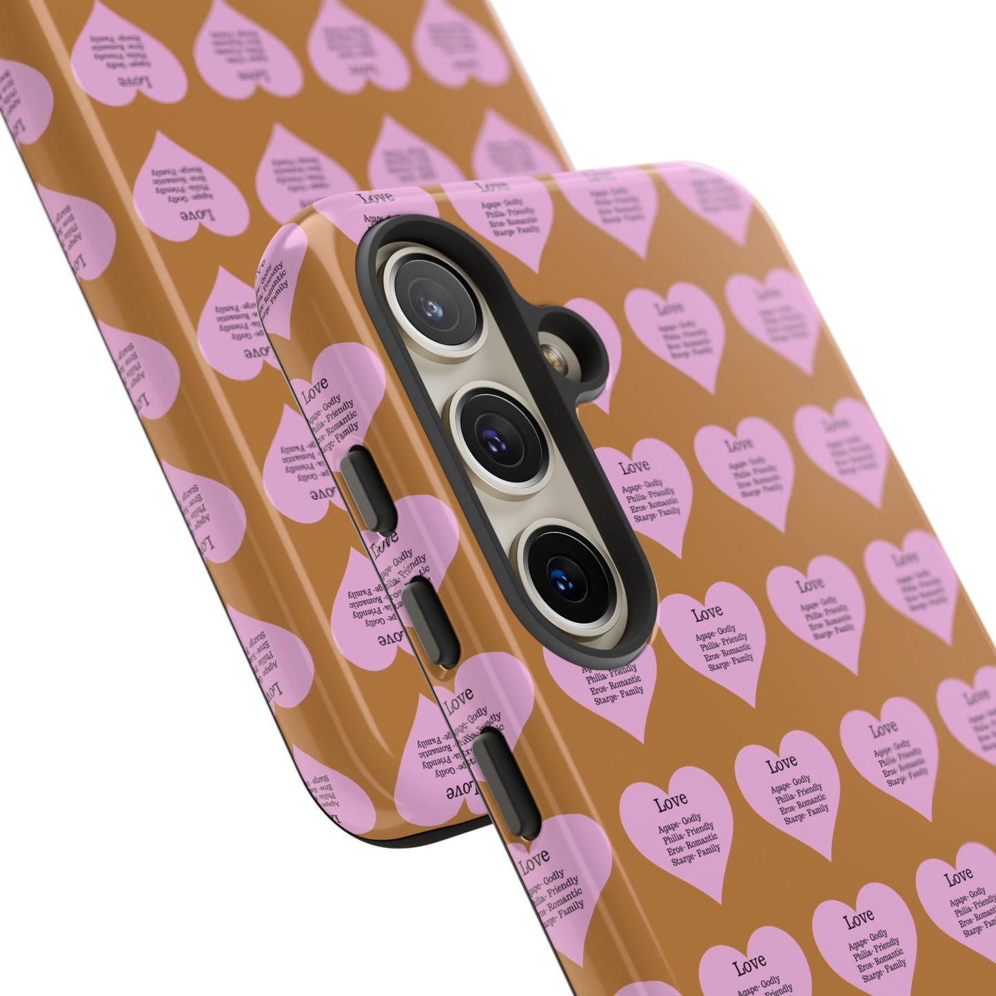 Hearts-A-Flutter Phone Case (Samsung)(Light brown)
