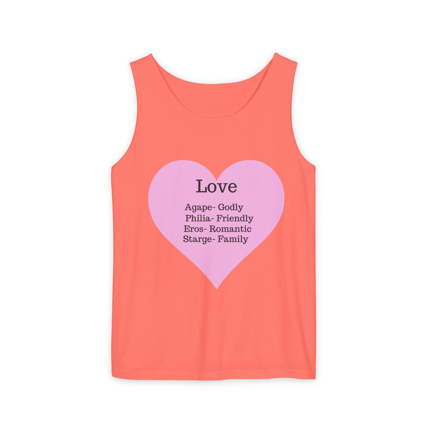 Unisex "Love" Definitions Garment-Dyed Tank Top