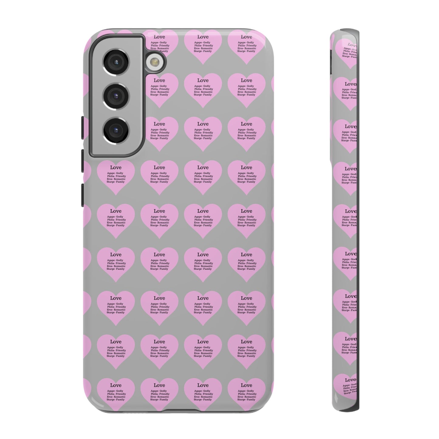 Hearts-A-Flutter Phone Case (Samsung)(Light grey)