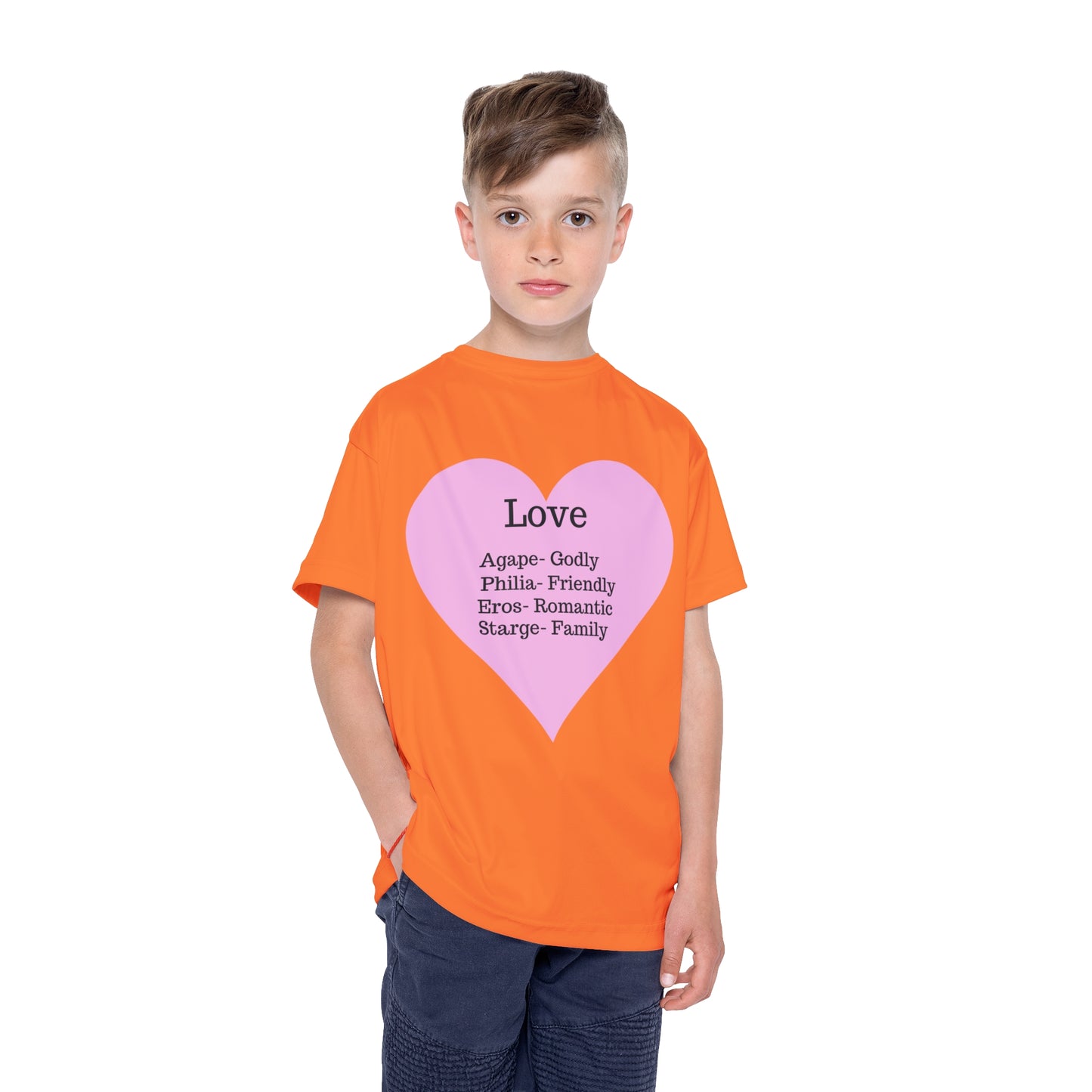 Types of Love Heart Kids Performance Jersey (Crusta)