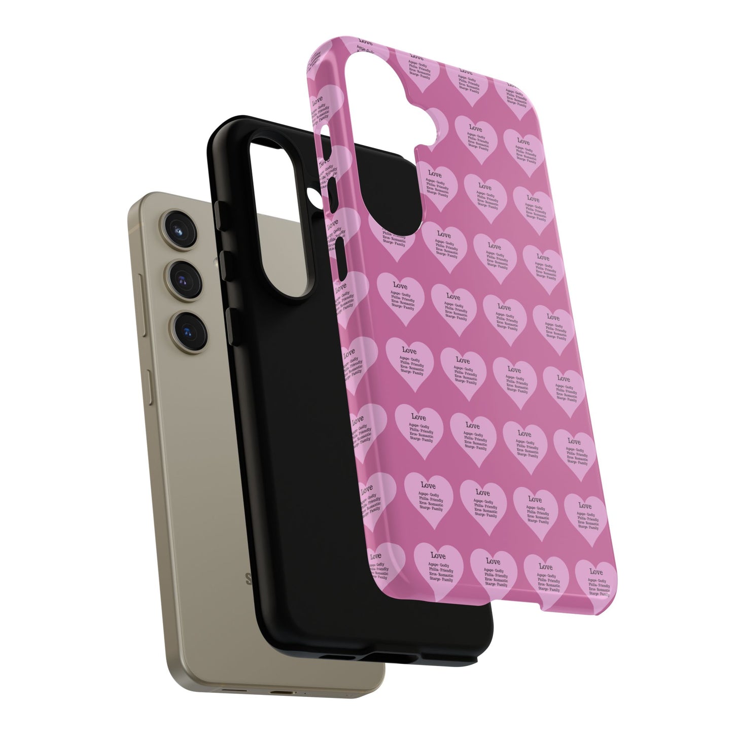 Hearts-A-Flutter Phone Case (Samsung)(Light pink)