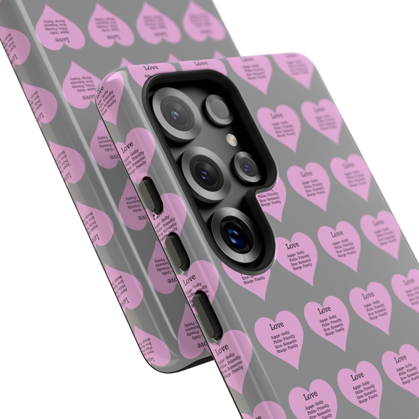 Hearts-A-Flutter Phone Case (Samsung)(Grey)