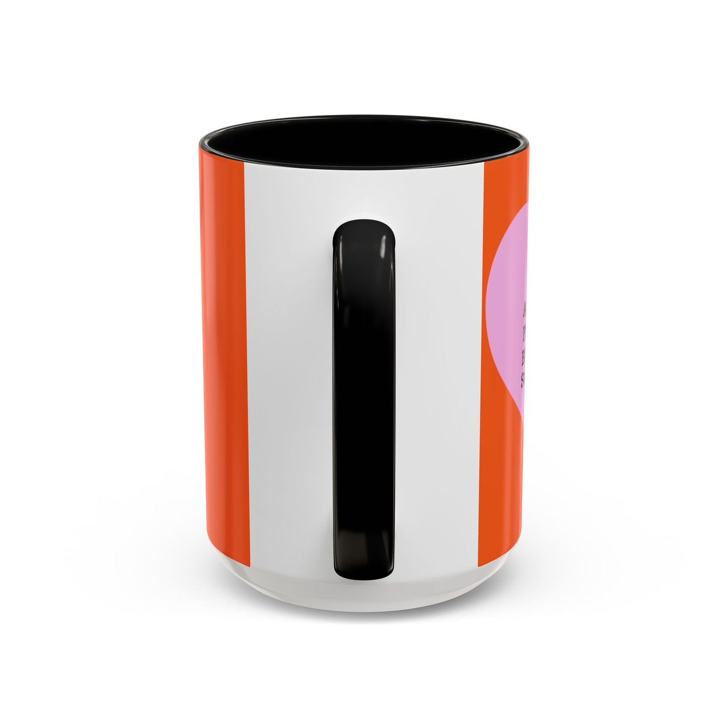 Charming Heart Accent Coffee Mug (Orange)