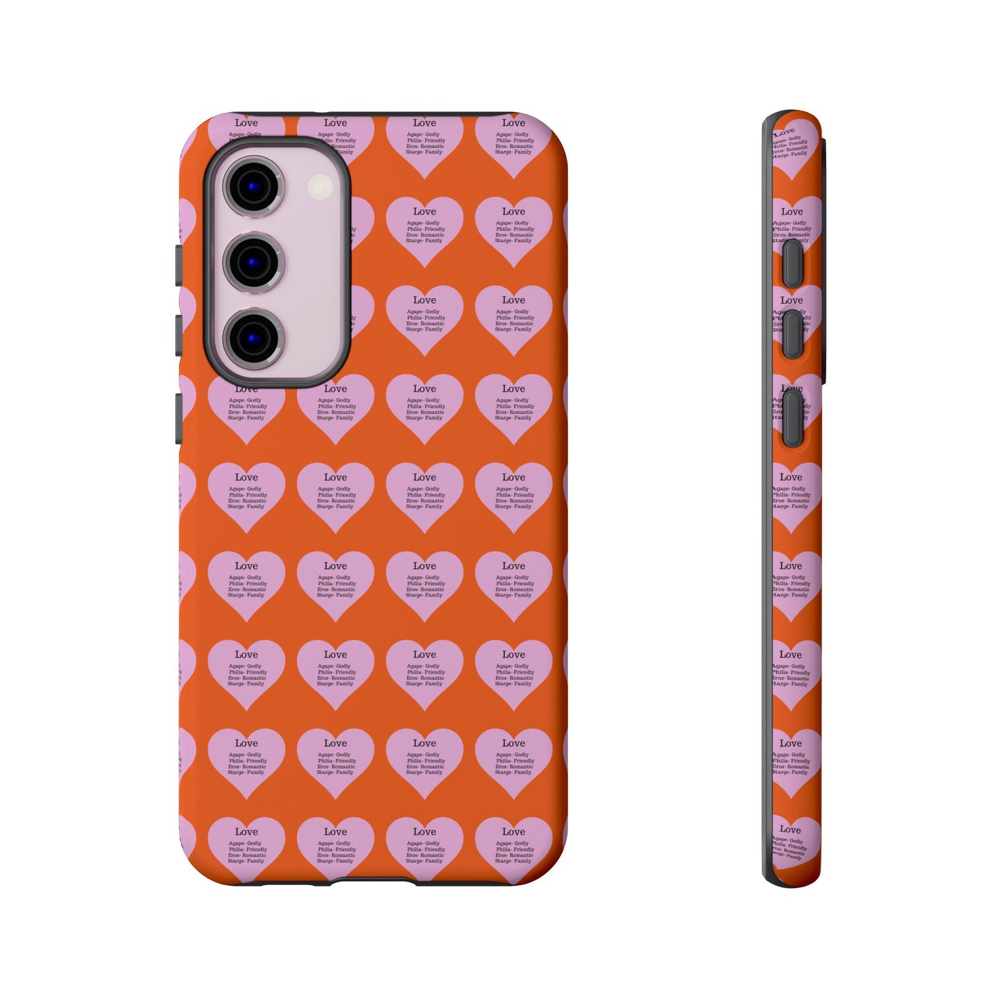 Hearts-A-Flutter Phone Case (Samsung)(Orange)