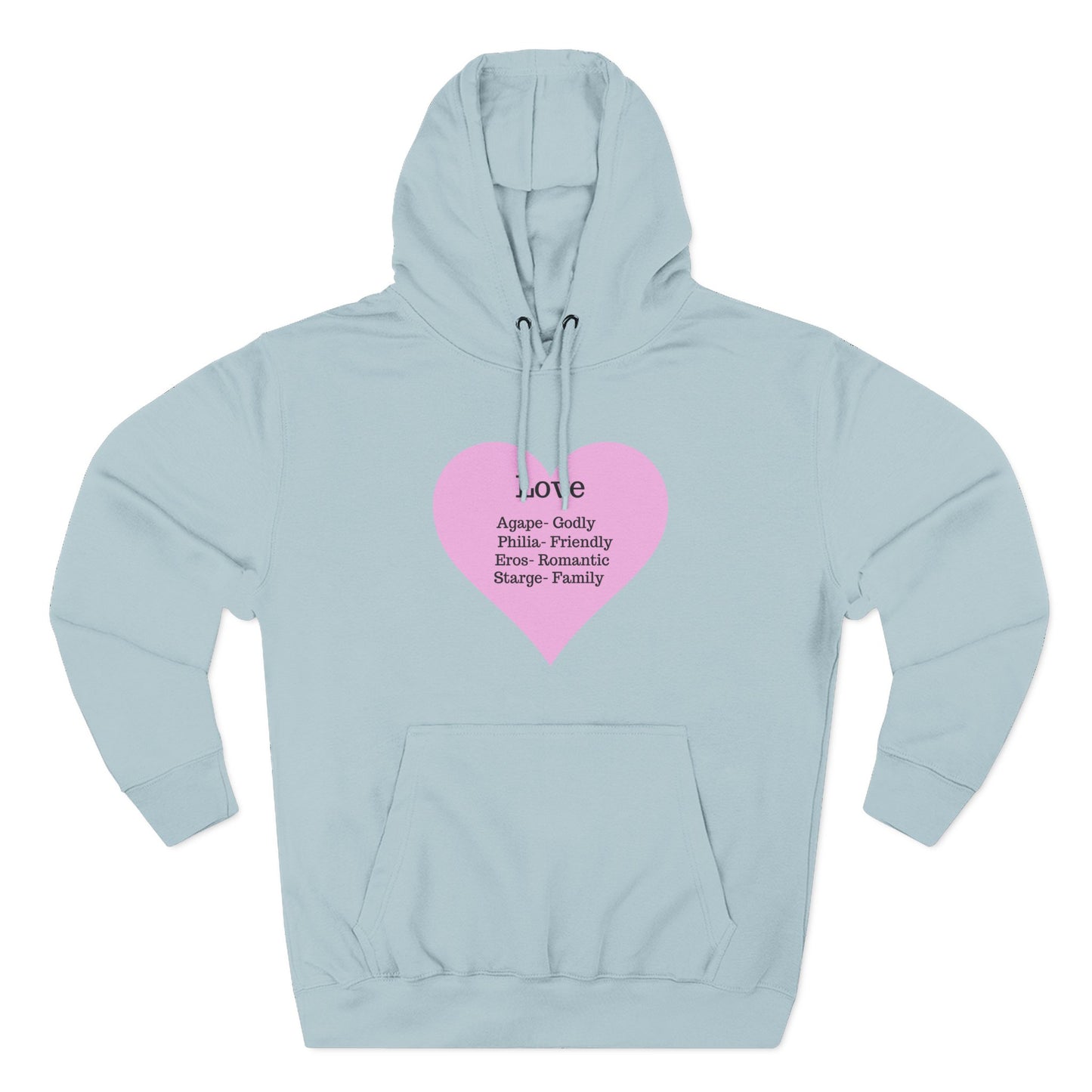 Cozy Heartfelt Love Fleece Hoodie | Soft Three-Panel Everyday Comfort