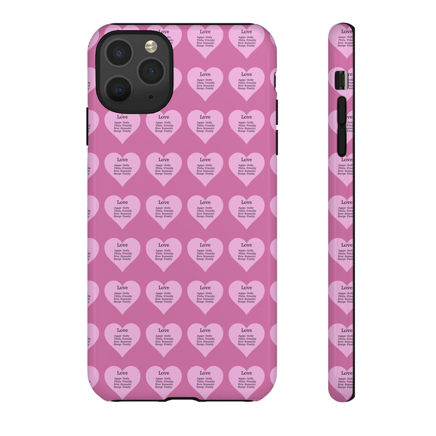 Hearts-A-Flutter Phone Case (iPhone, Google Pixel)(Light pink)