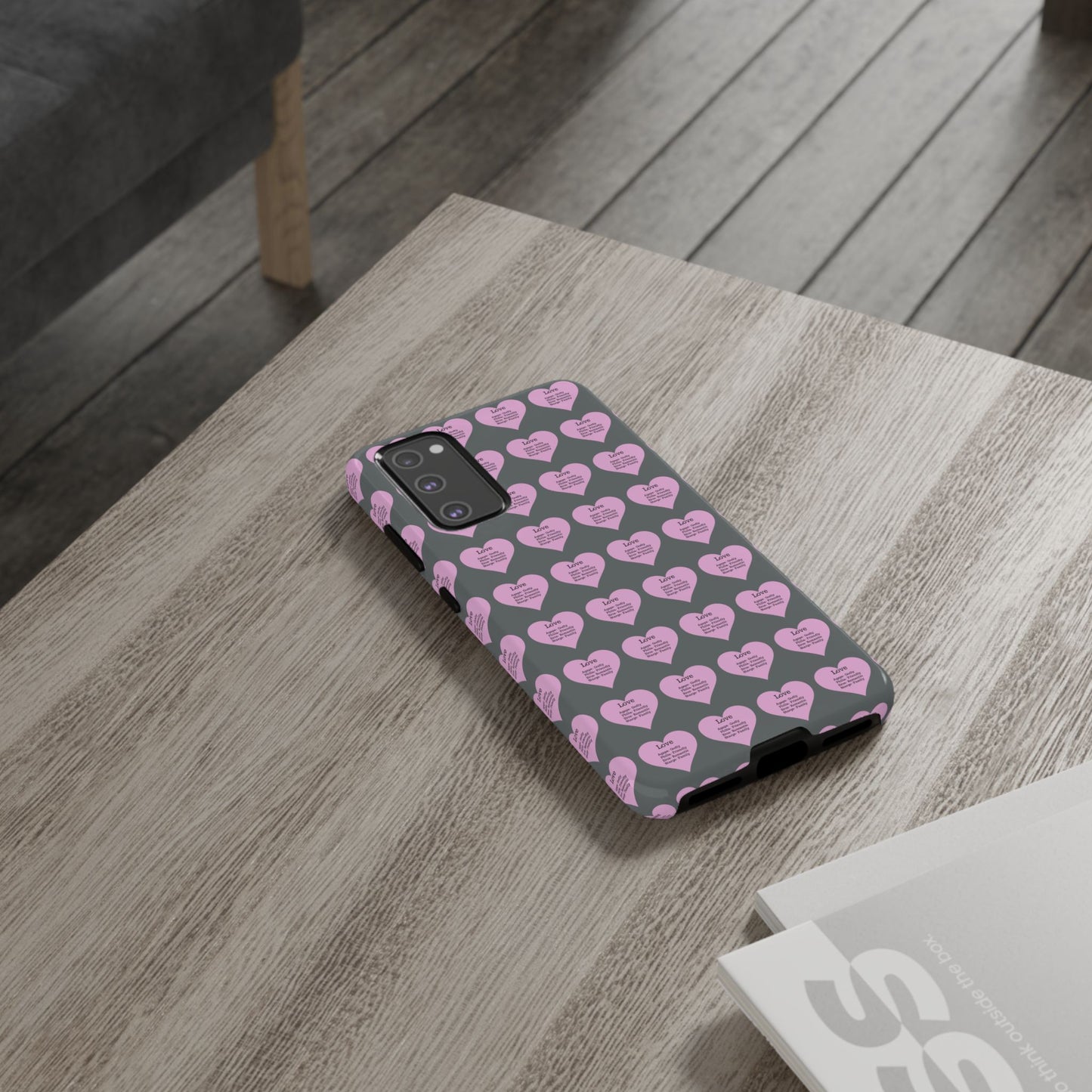 Hearts-A-Flutter Phone Case (Samsung)(Dark grey)