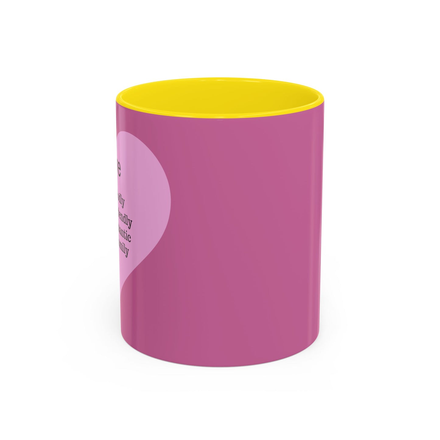 Charming Heart Accent Coffee Mug (Light pink)