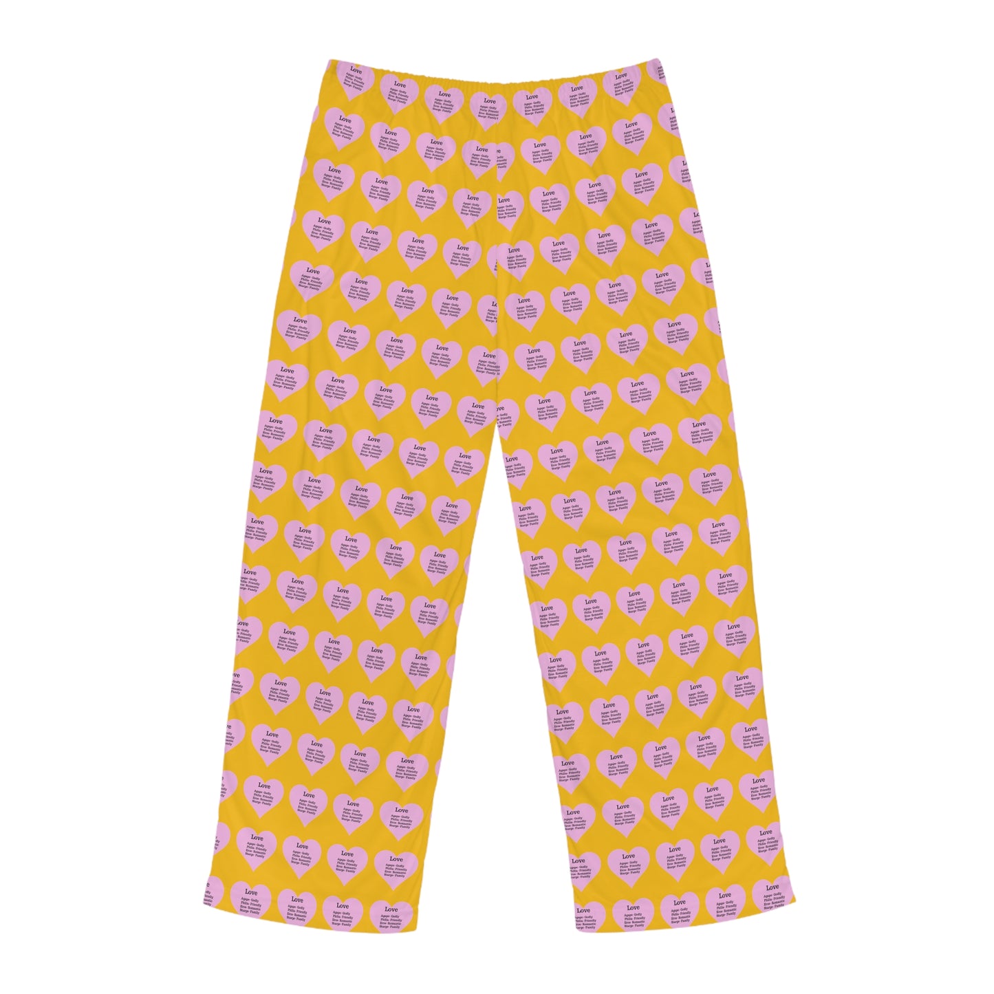 Men's All-Over Print Pajama Pants (Yellow)