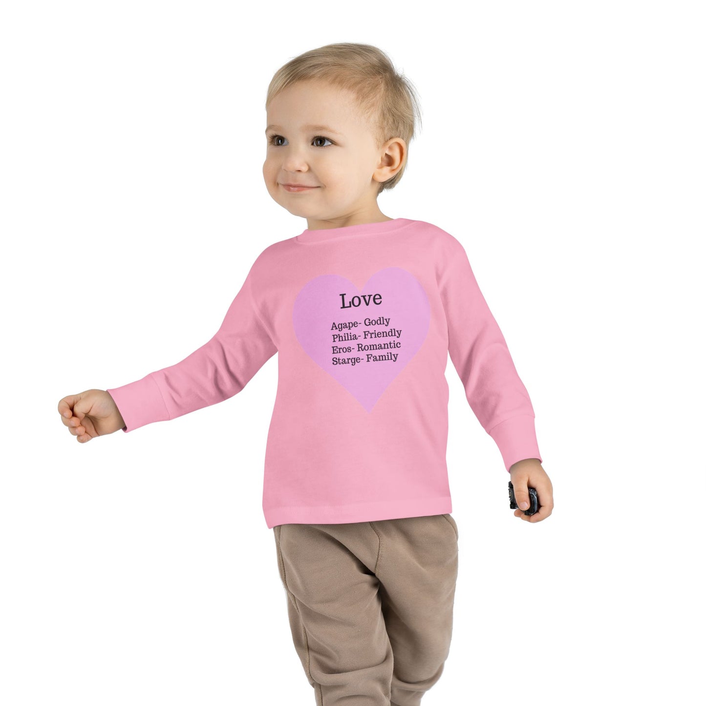 Types of Love Heart Toddler Long Sleeve Tee