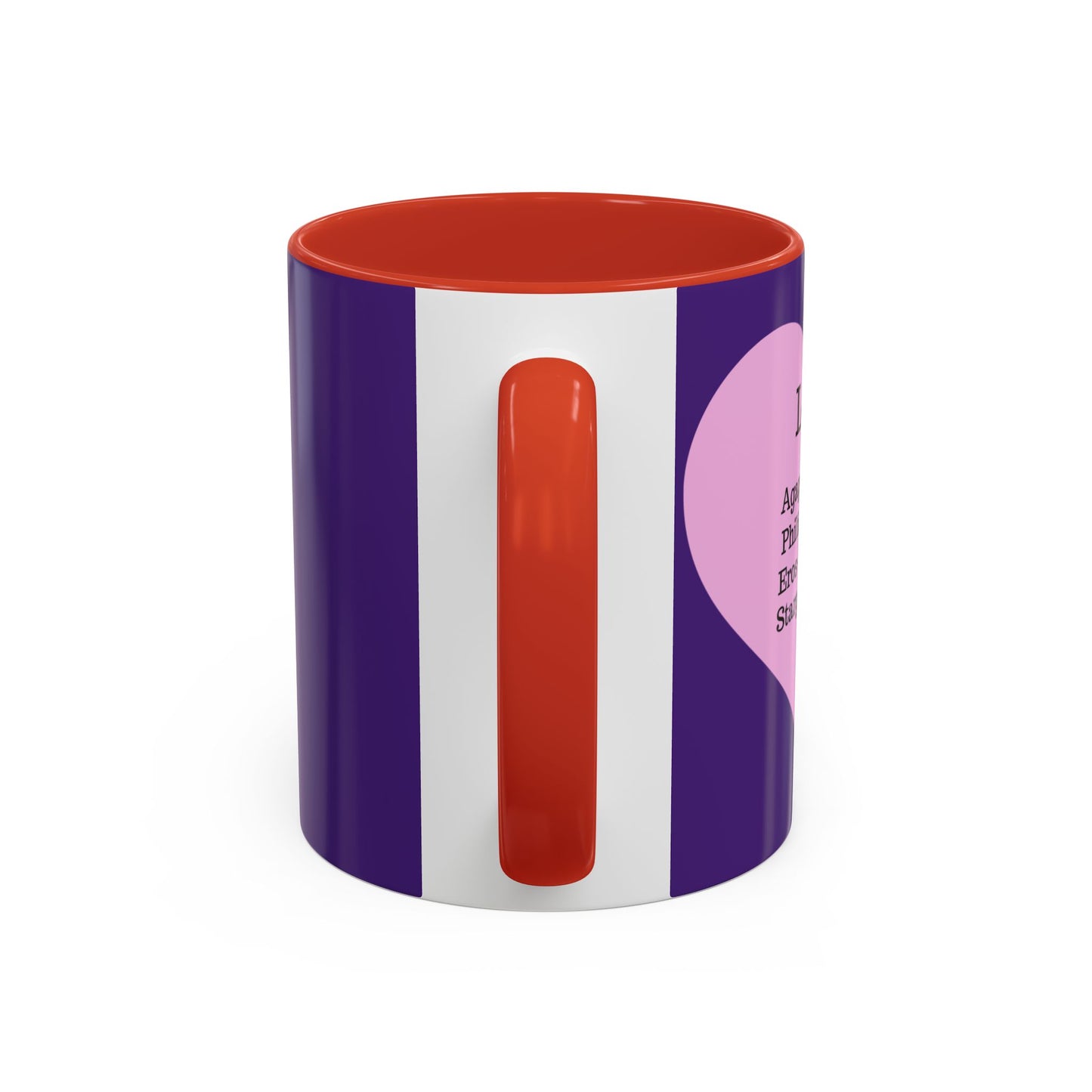 Charming Heart Accent Coffee Mug (Purple)